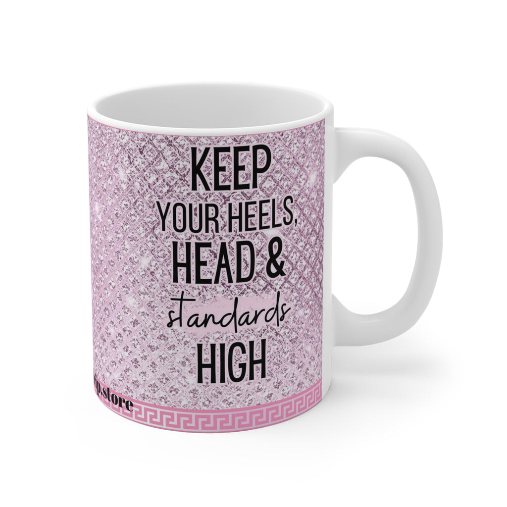 Pink Glamour Mug | Fashionista Coffee Cup, Cute Girlfriend Gift, Stylish Home Decor, Luxury Tea Mug, Fashion Lover's Drinkware.