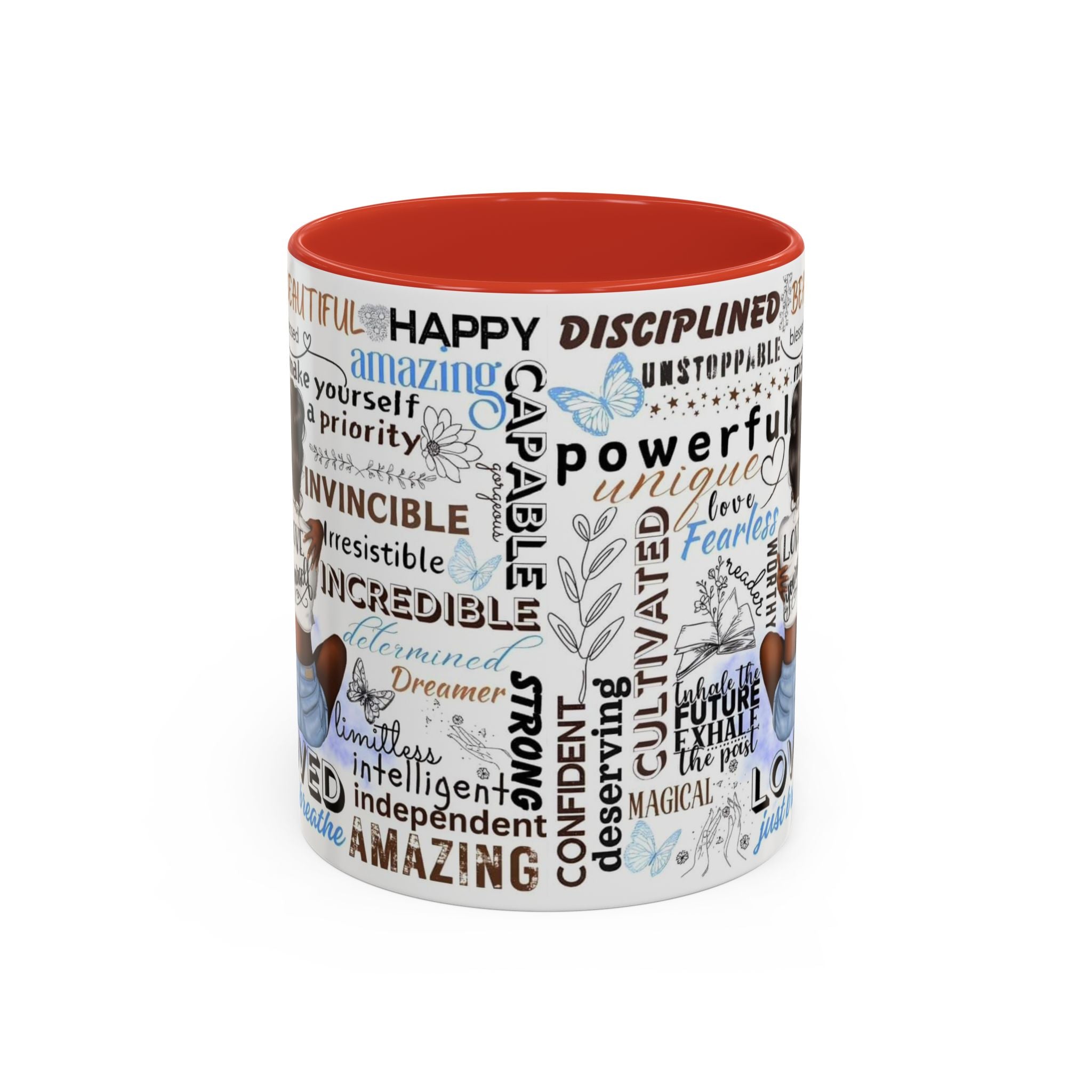 Empowering Affirmation Multi Color Coffee Mug, Motivational Drinkware, Self-Love Gift, Inspirational Kitchen Decor, Positive Vibes.