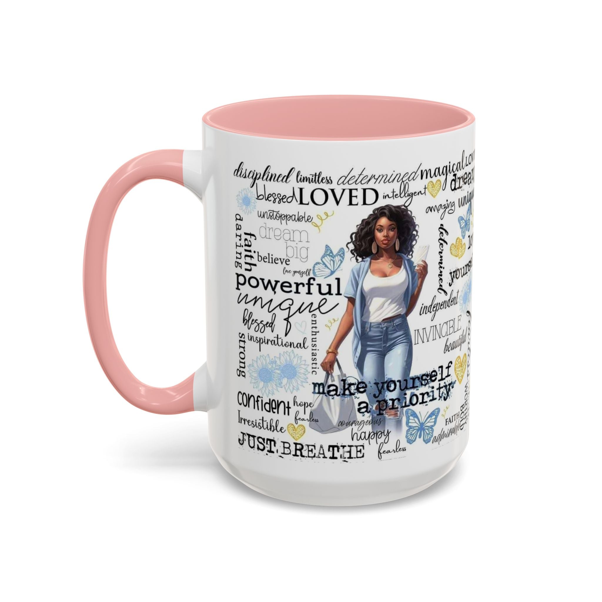 Empowering Inspirational Coffee Mug, Motivational Gift for Women, Unique Tea Cup, Affirmation Drinkware, Positive Vibes Mug