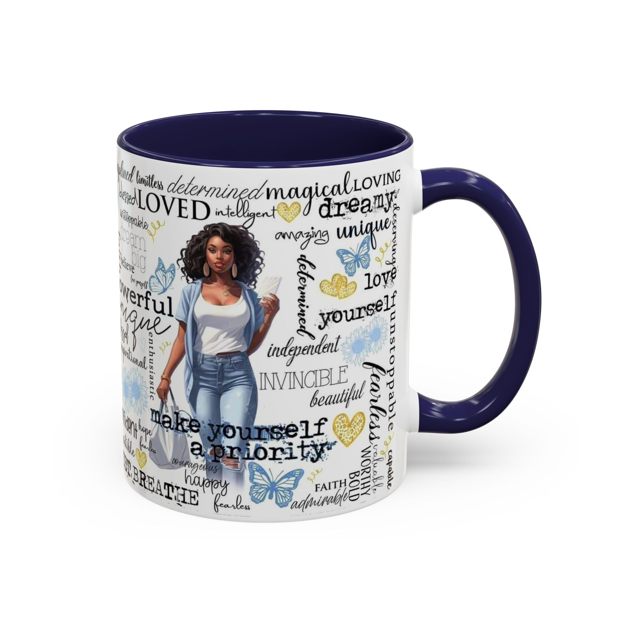 Empowering Inspirational Coffee Mug, Motivational Gift for Women, Unique Tea Cup, Affirmation Drinkware, Positive Vibes Mug.