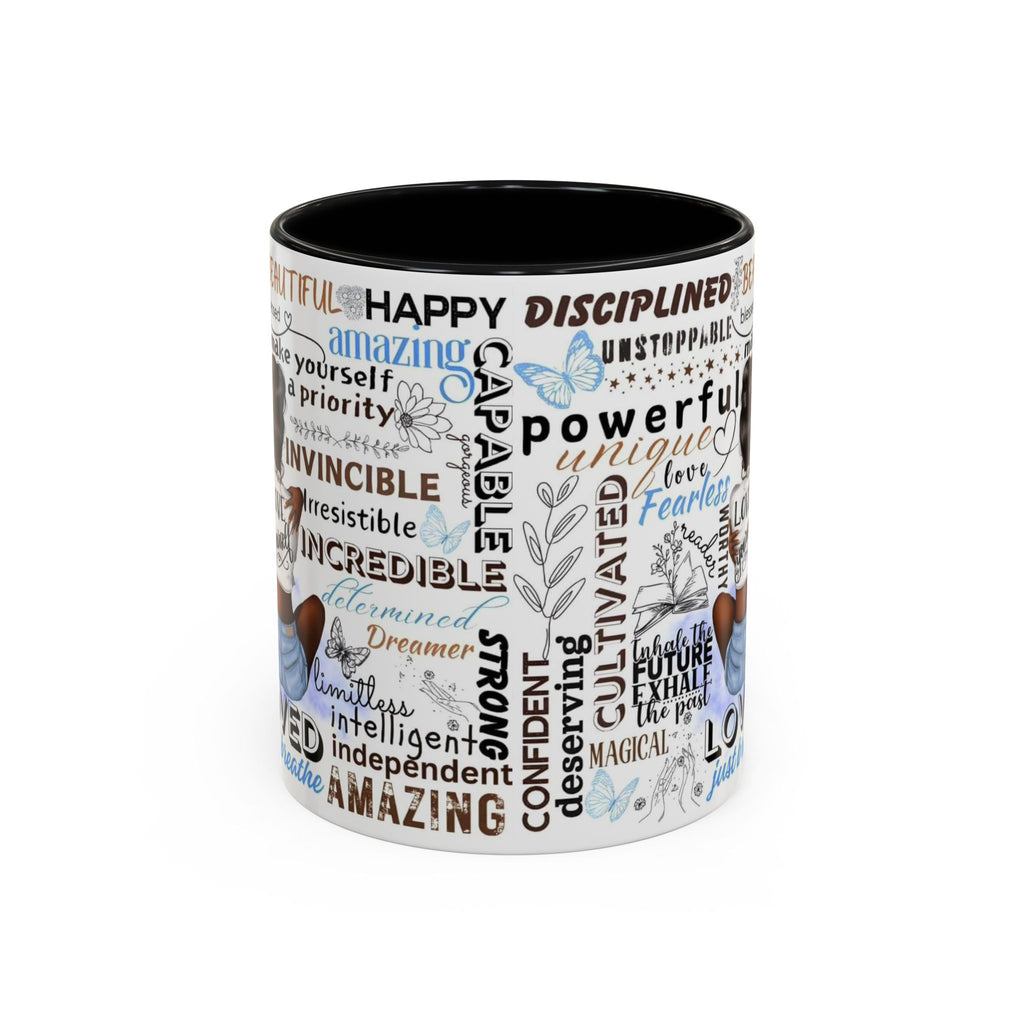 Empowering Affirmation Multi Color Coffee Mug, Motivational Drinkware, Self-Love Gift, Inspirational Kitchen Decor, Positive Vibes.