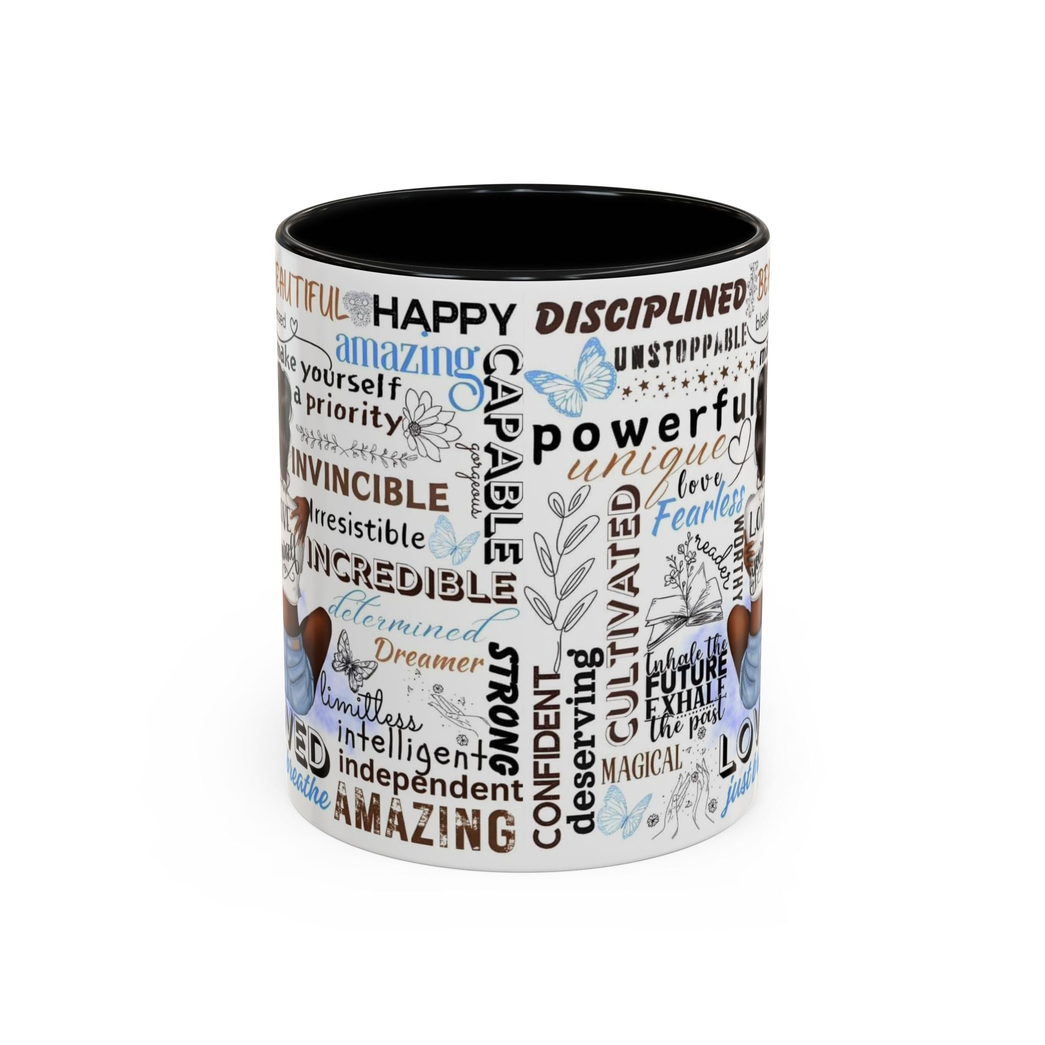 Empowering Affirmation Multi Color Coffee Mug, Motivational Drinkware, Self-Love Gift, Inspirational Kitchen Decor, Positive Vibes.
