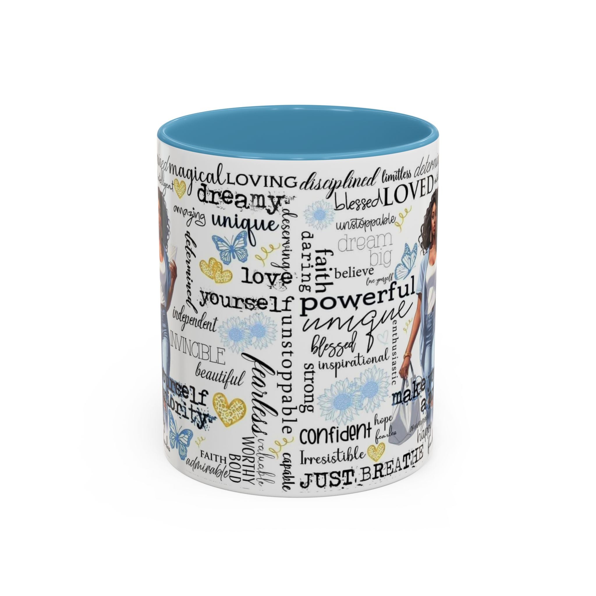 Empowering Inspirational Coffee Mug, Motivational Gift for Women, Unique Tea Cup, Affirmation Drinkware, Positive Vibes Mug.