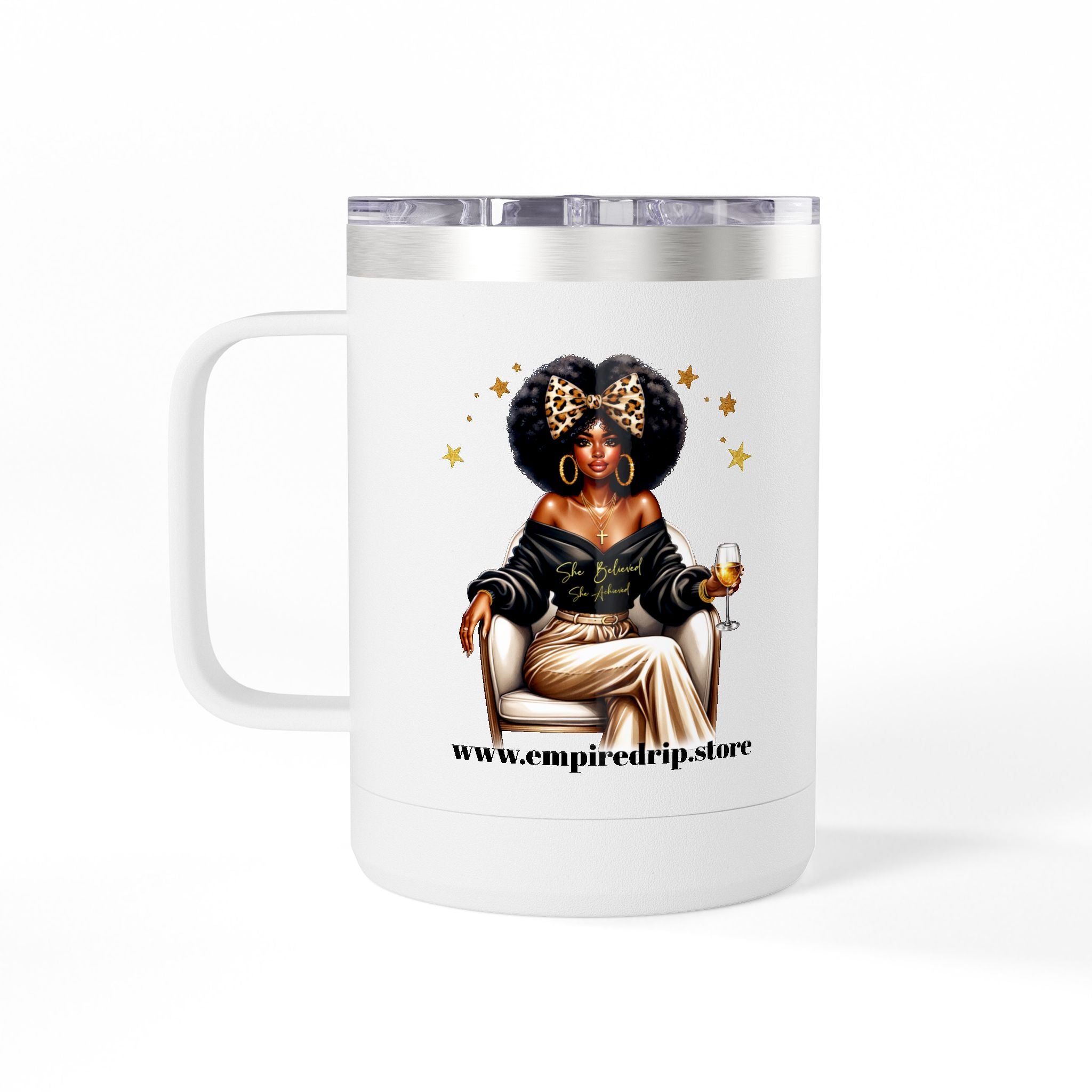 Inspirational Coffee Mug Tumbler, Small Business Big Dreams.