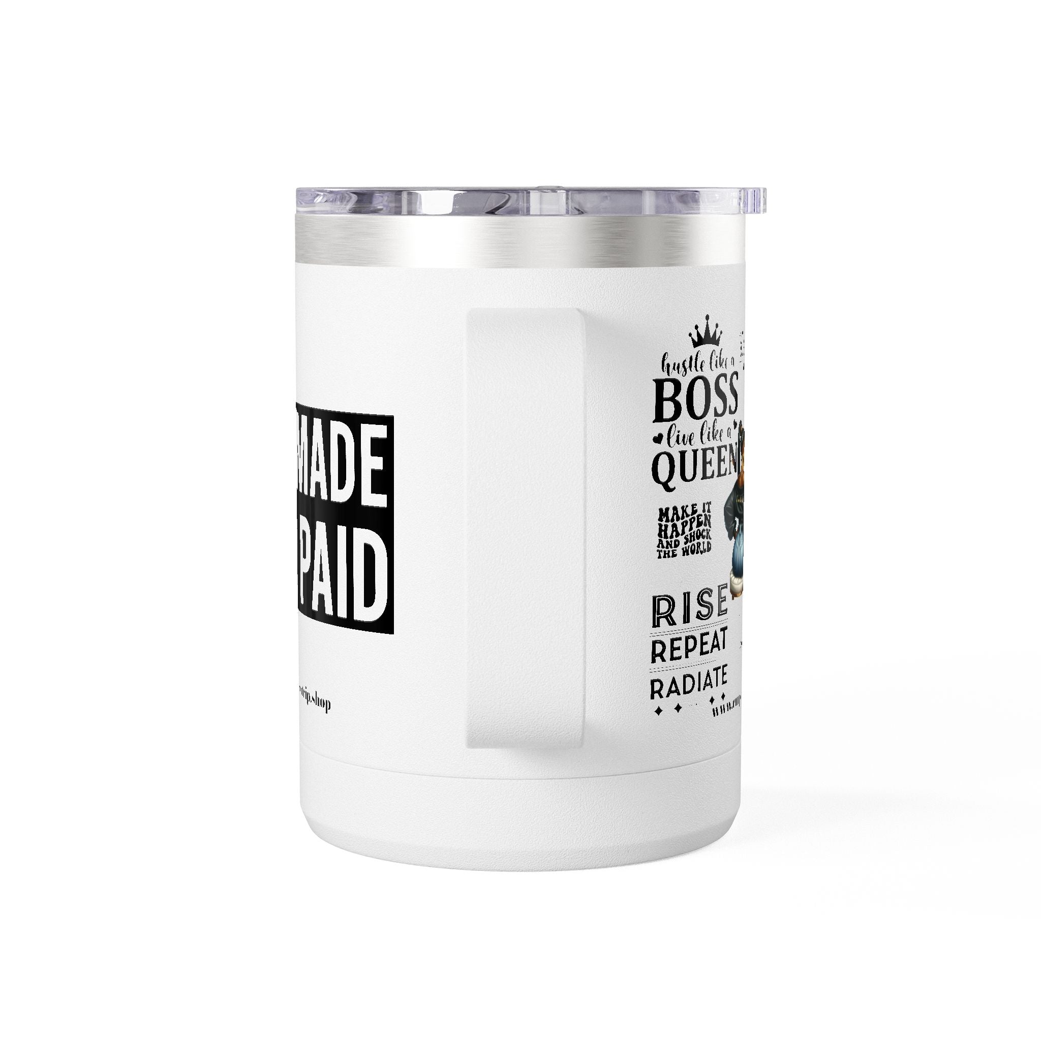 Self Made Self Paid Coffee Tumbler | Stylish Motivational Mug for Entrepreneurs | Perfect Gift for Bosses and Go-Getters.