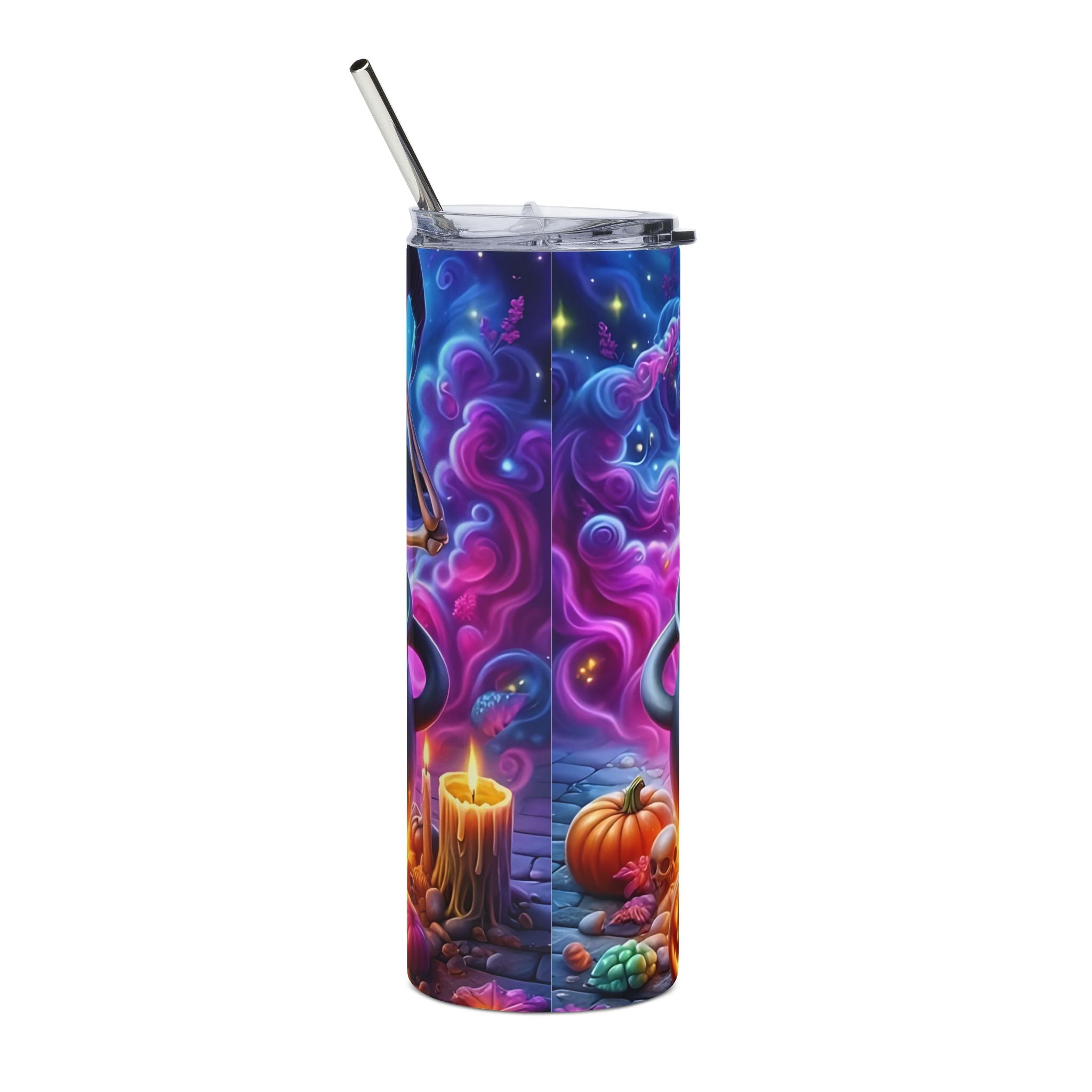 Personalized Halloween Tumbler, 20oz Stainless Steel, Custom Drinkware, Spooky Gifts, Fall Parties, Unique Halloween Decor, Colorful Tumbler