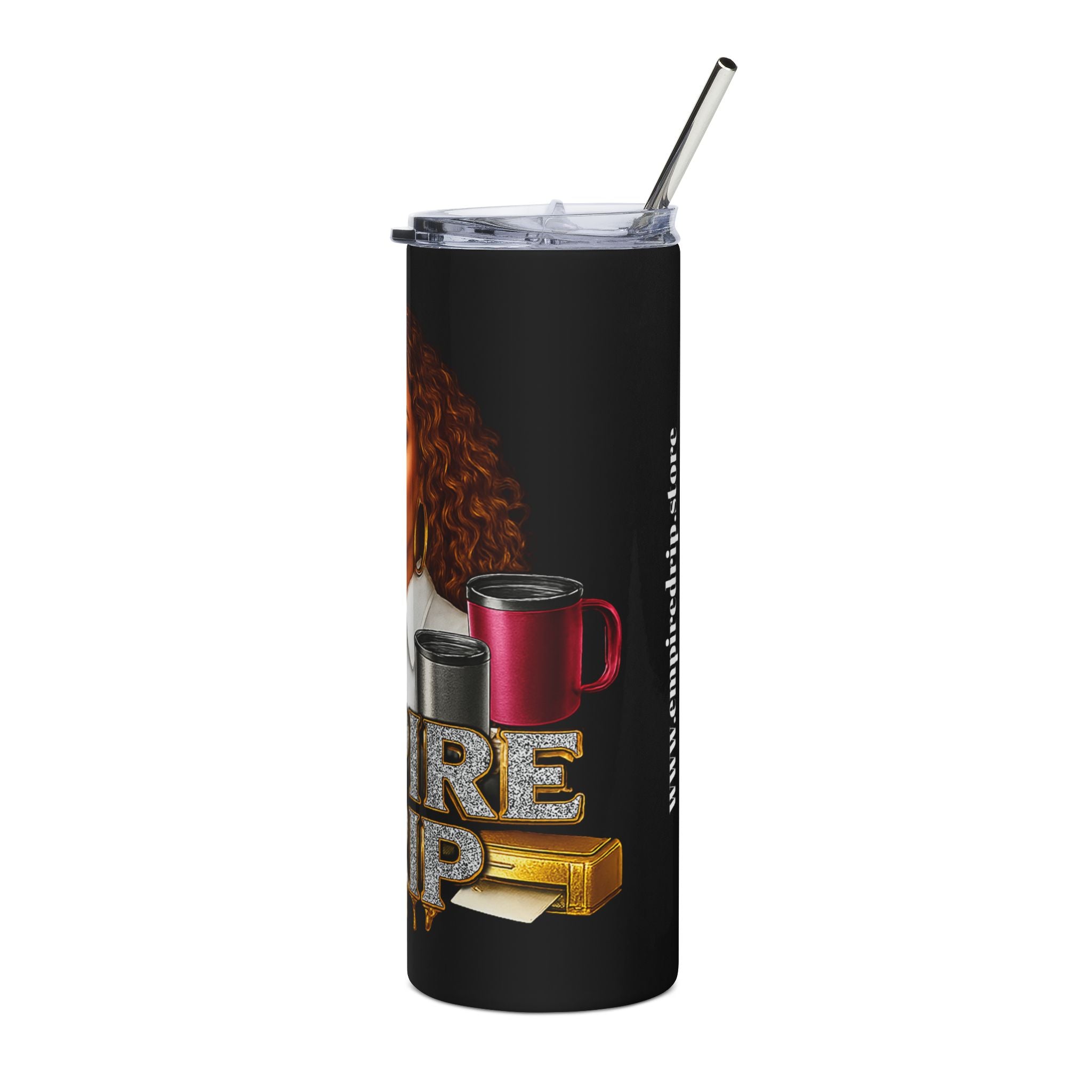 Empire Drip Glamorous Stainless Steel Tumbler with Sparkling Design.