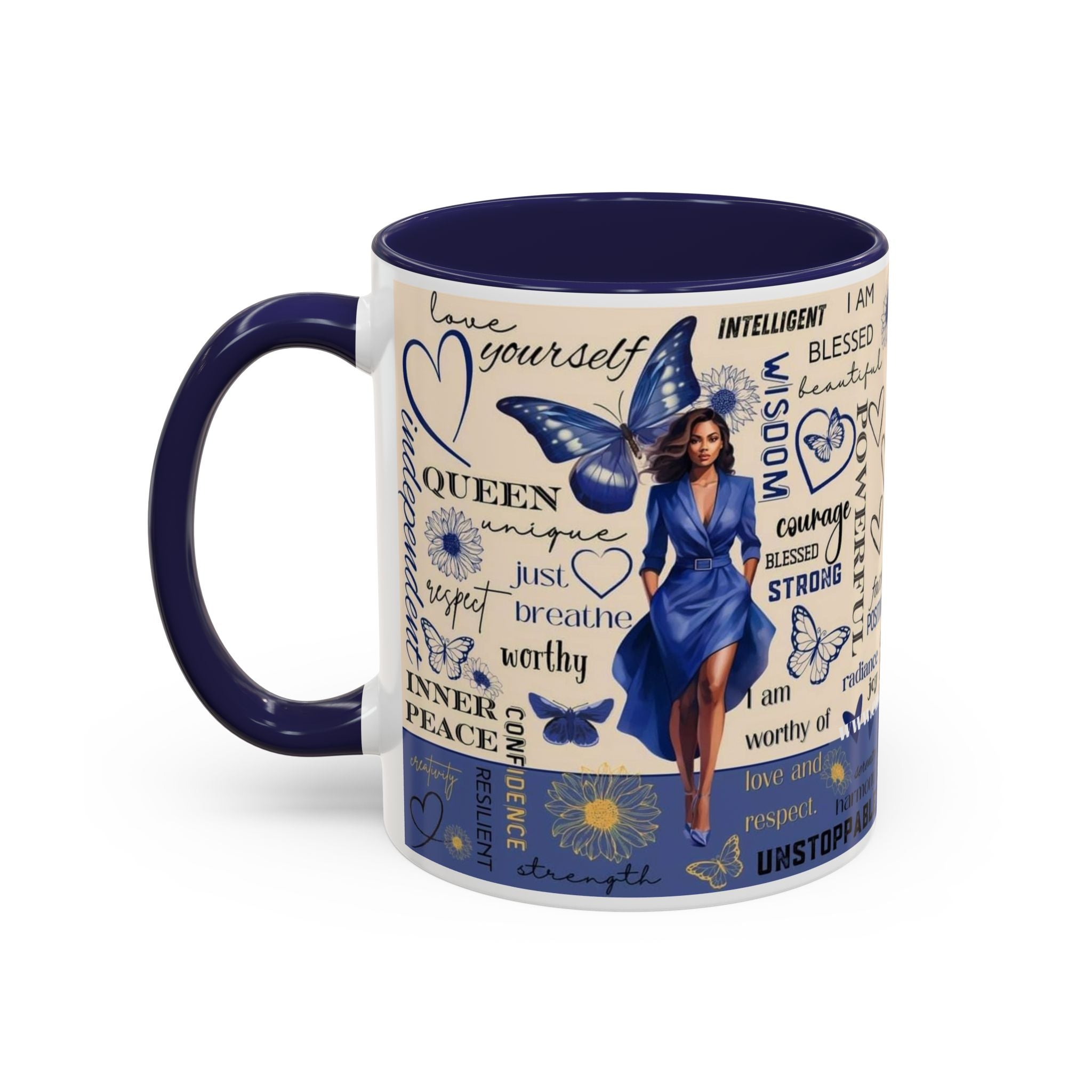 Empowering Accent Coffee Mug - Inspiring Quote Motivation and Self-Love, Perfect Gift for Holidays & Celebrations.