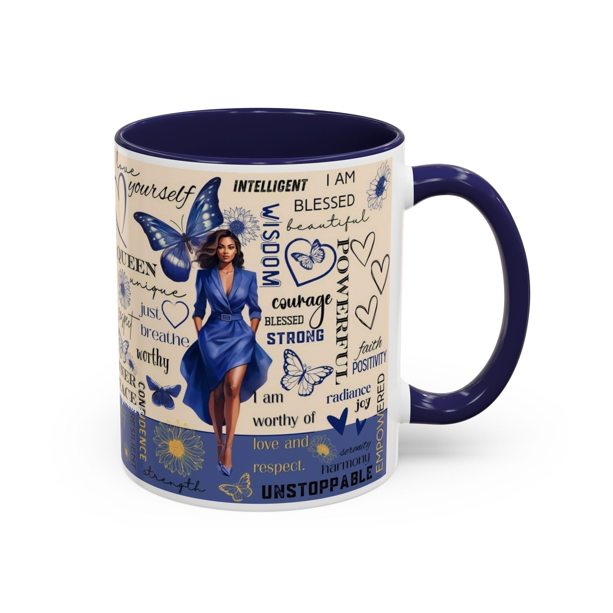Empowering Accent Coffee Mug - Inspiring Quote Motivation and Self-Love, Perfect Gift for Holidays & Celebrations.
