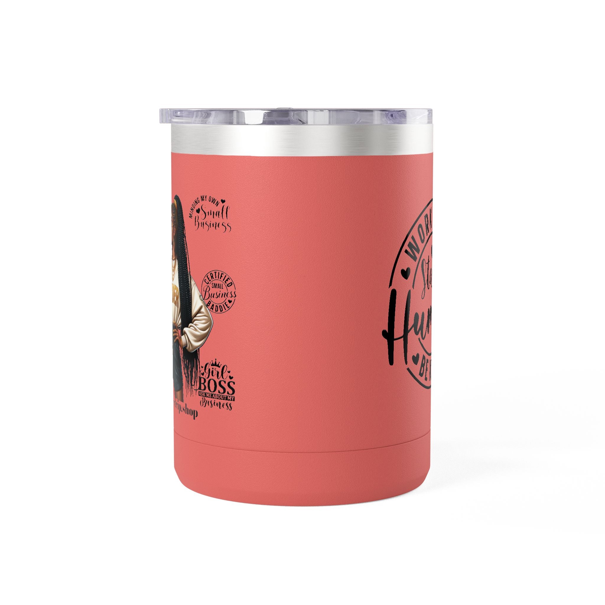 Work Hard Inspirational Coffee Mug Tumbler - Motivational Drinkware for Daily Inspiration.
