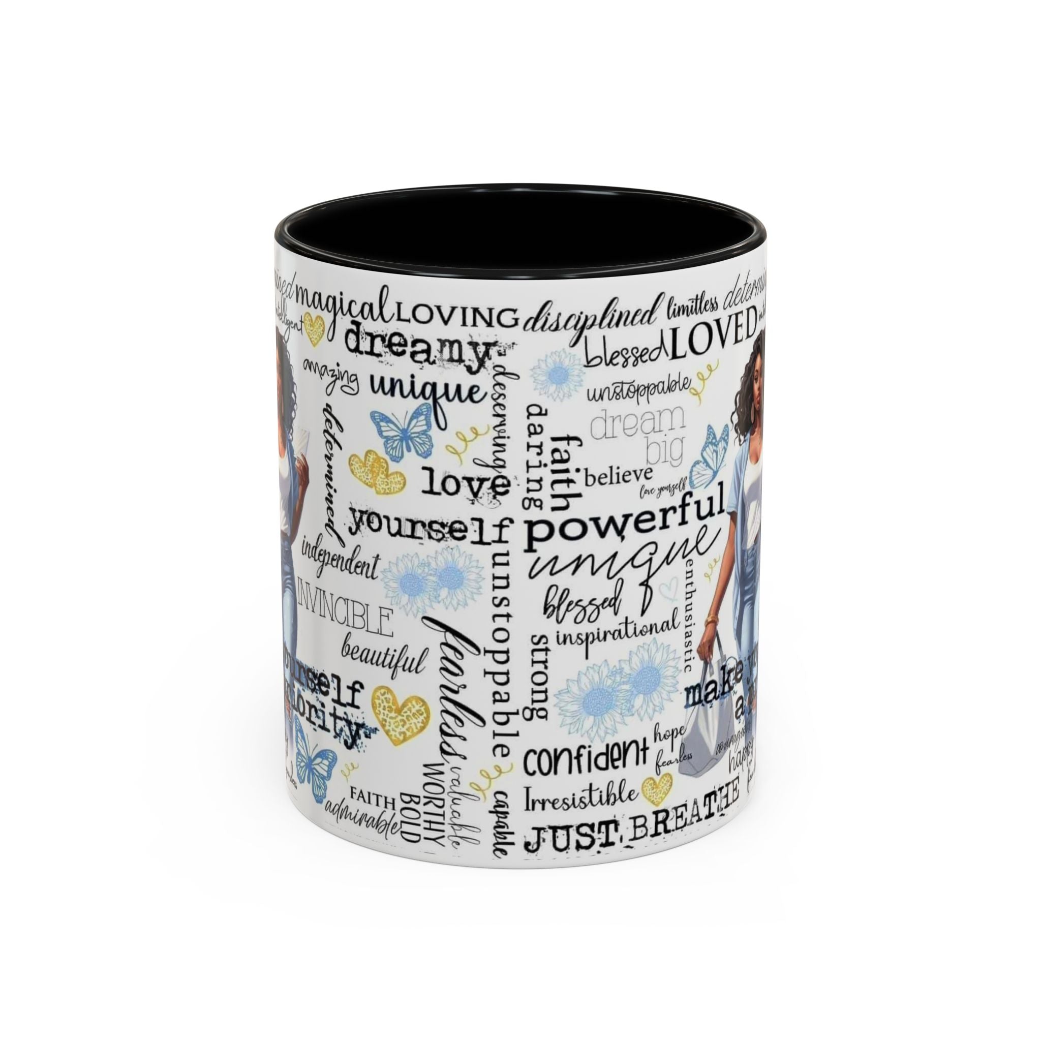 Empowering Inspirational Coffee Mug, Motivational Gift for Women, Unique Tea Cup, Affirmation Drinkware, Positive Vibes Mug.