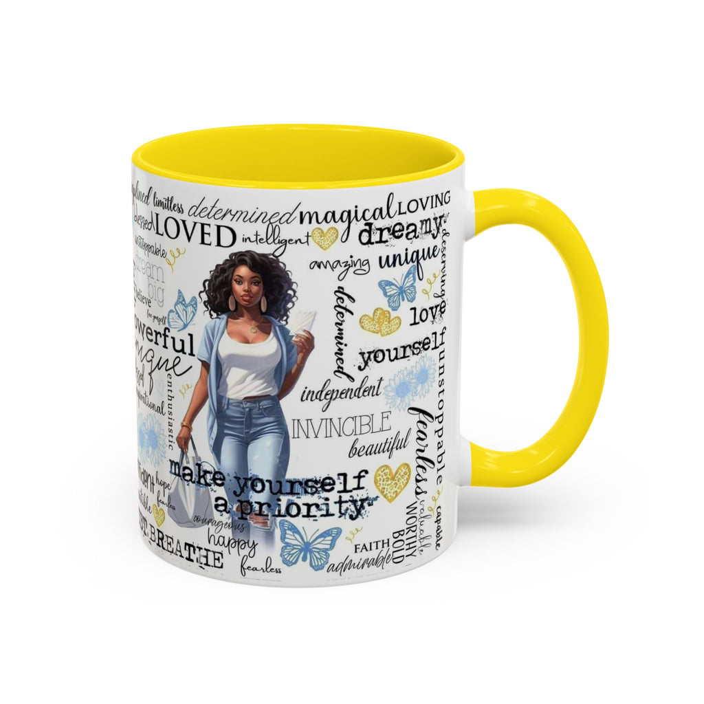 Empowering Inspirational Coffee Mug, Motivational Gift for Women, Unique Tea Cup, Affirmation Drinkware, Positive Vibes Mug