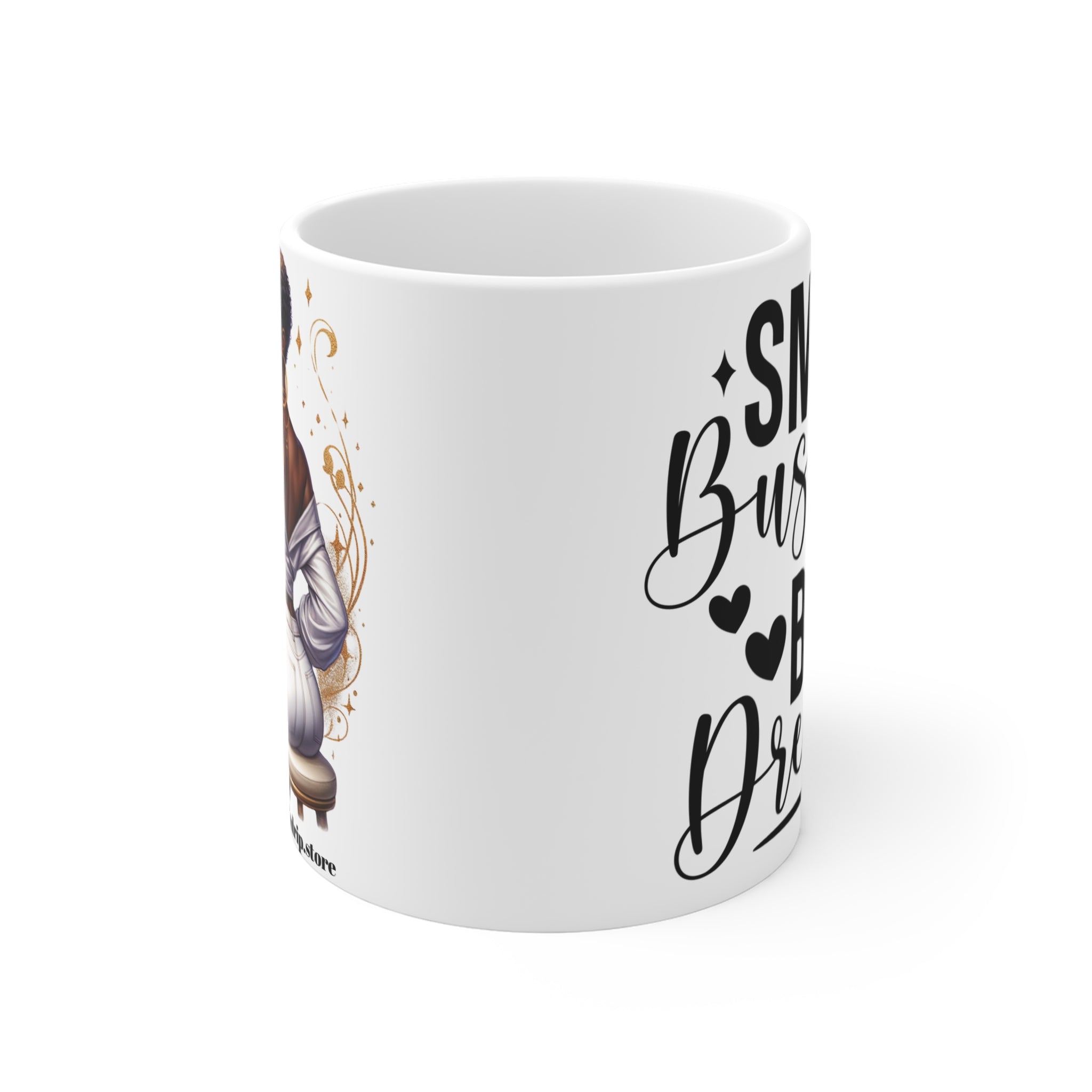 Inspirational Coffee Mug, Small Business Big Dreams, Entrepreneur Gift, Motivational Quotes.