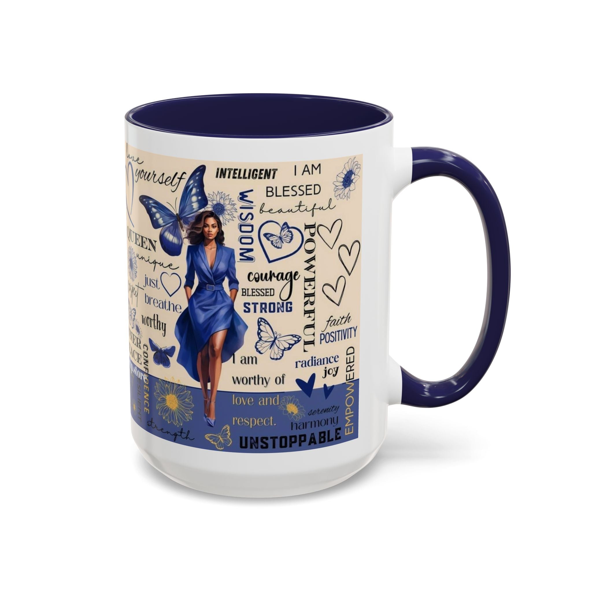 Empowering Accent Coffee Mug - Inspiring Quote Motivation and Self-Love, Perfect Gift for Holidays & Celebrations.