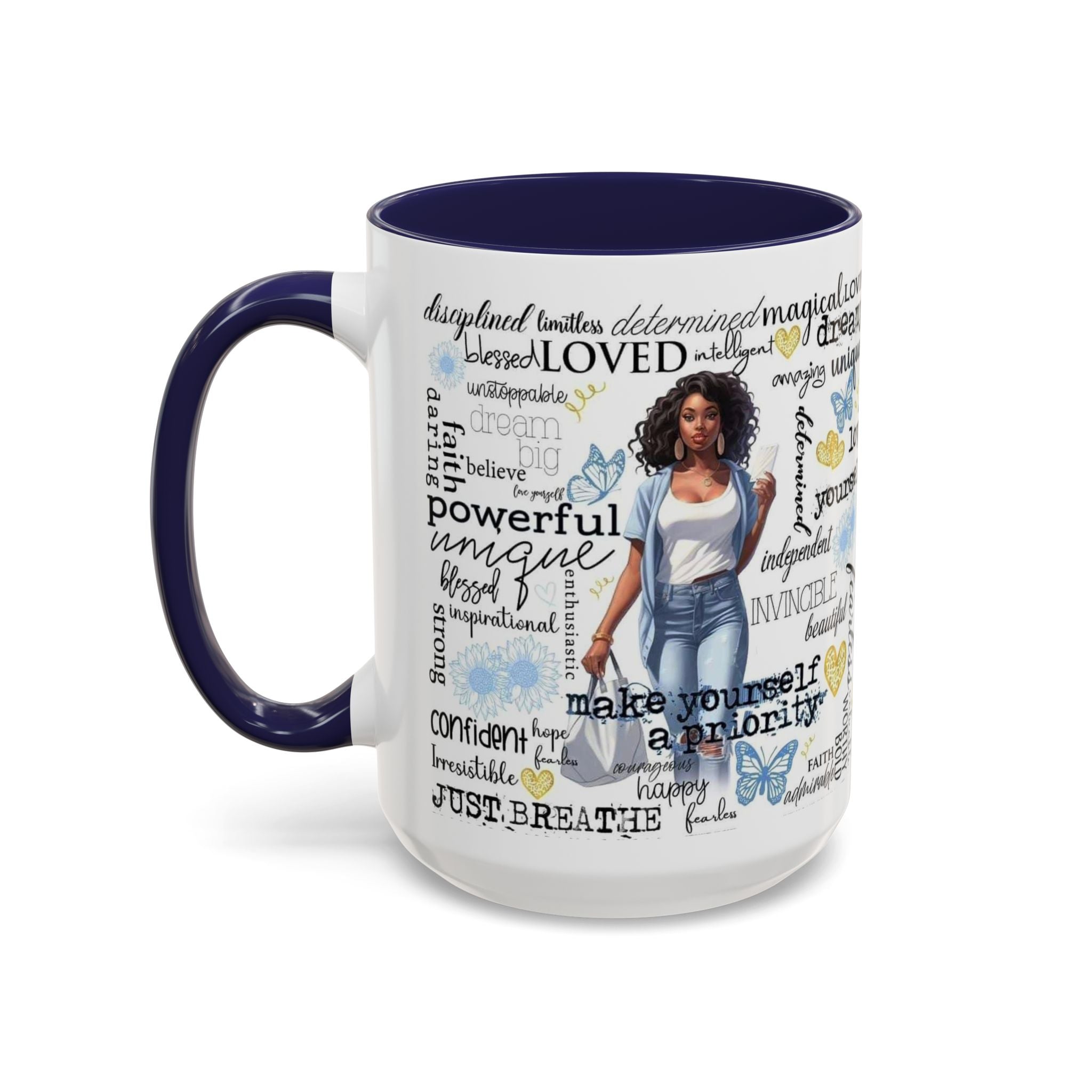 Empowering Inspirational Coffee Mug, Motivational Gift for Women, Unique Tea Cup, Affirmation Drinkware, Positive Vibes Mug