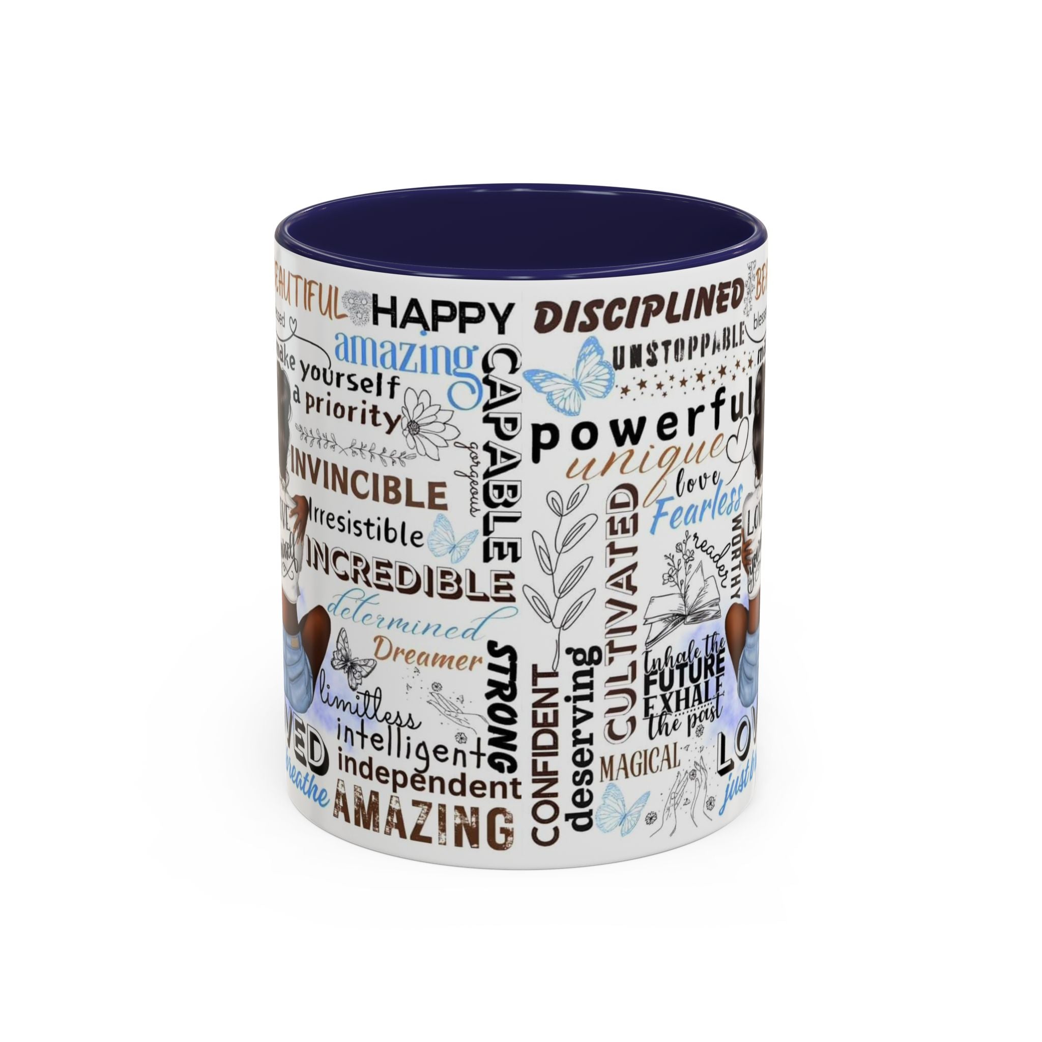 Empowering Affirmation Multi Color Coffee Mug, Motivational Drinkware, Self-Love Gift, Inspirational Kitchen Decor, Positive Vibes.