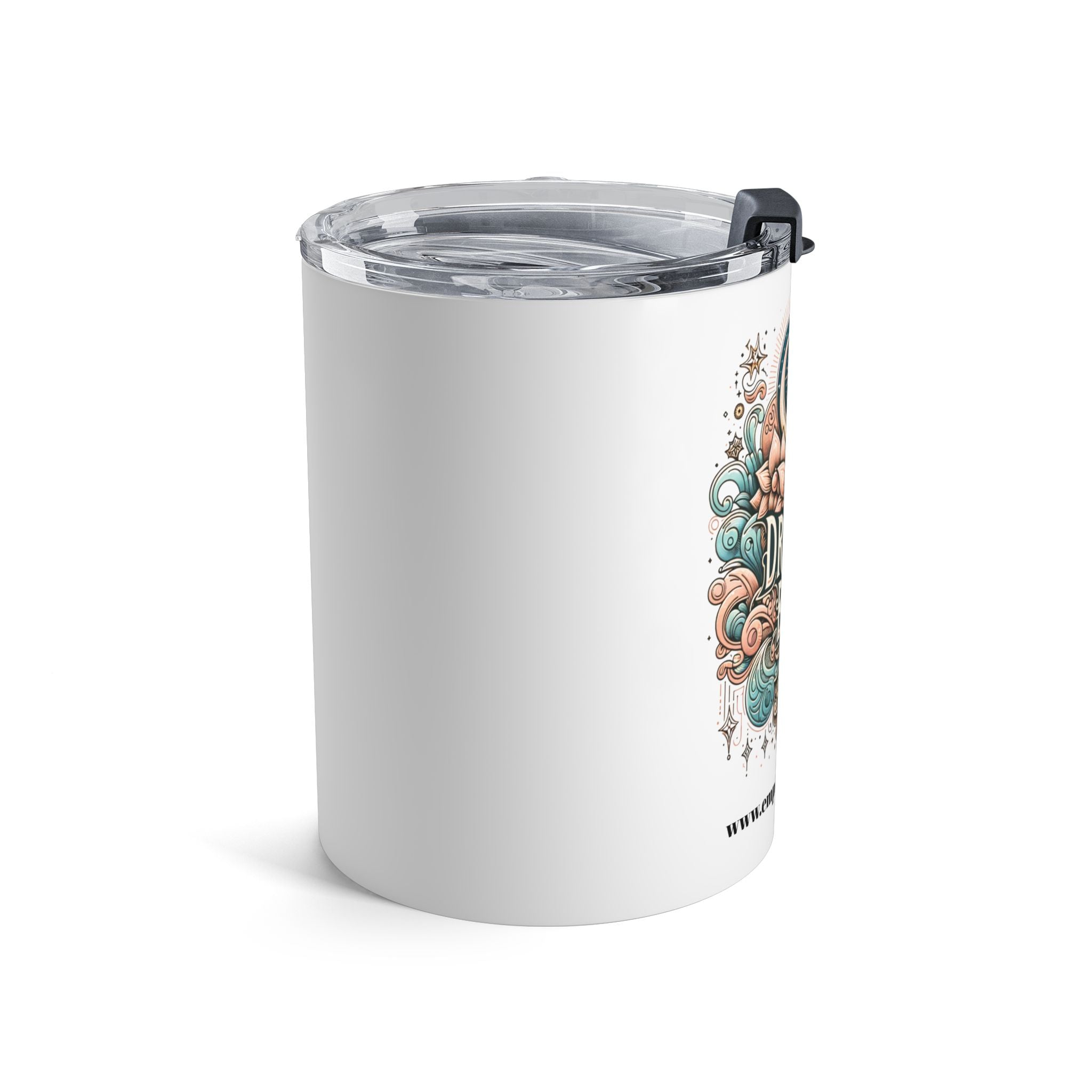 Dream Big Tumbler - Boho Floral Design, Inspirational Drinkware, Motivational Gift.