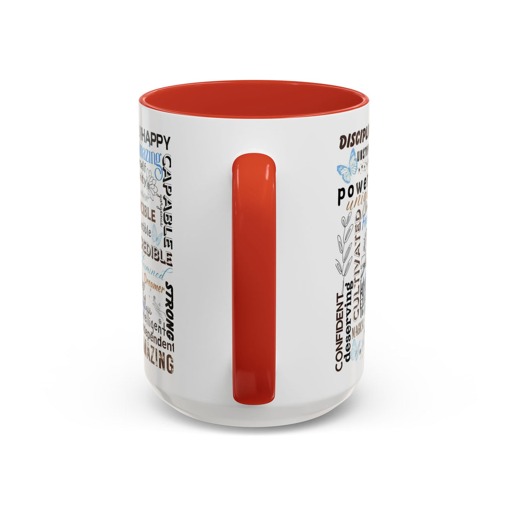 Empowering Affirmation Multi Color Coffee Mug, Motivational Drinkware, Self-Love Gift, Inspirational Kitchen Decor, Positive Vibes