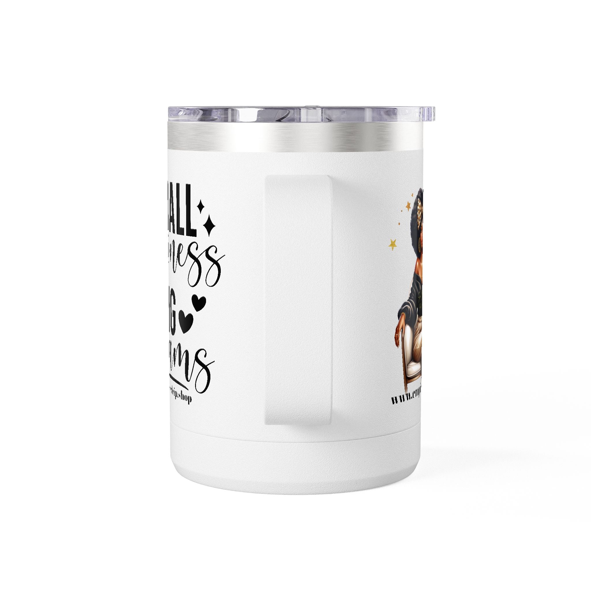 Inspirational Coffee Mug Tumbler, Small Business Big Dreams.