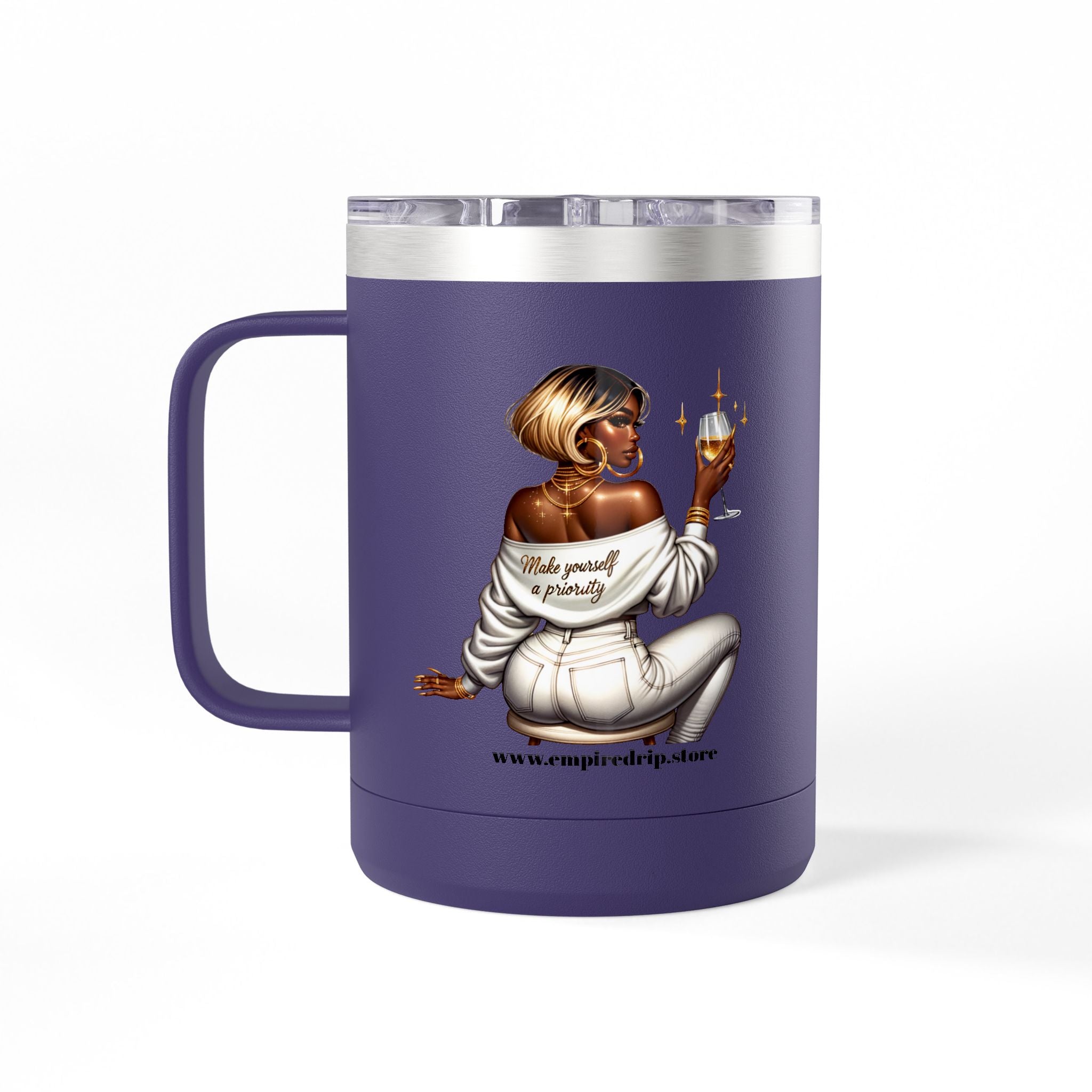 Small Business Mama Make Yourself A Priority Coffee Mug Tumbler - 15oz, Gift for Coffee Lovers