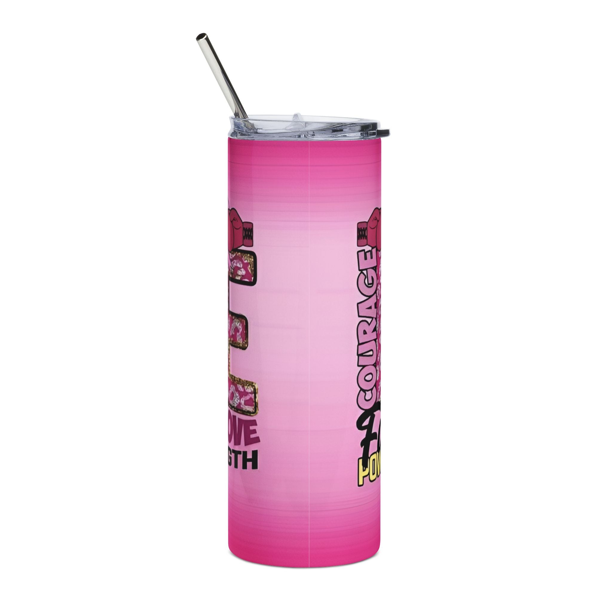 Personalized Stylish Breast Cancer Awareness Tumbler | 20oz | Fight Cancer, Support Breast Cancer, Awareness Month.
