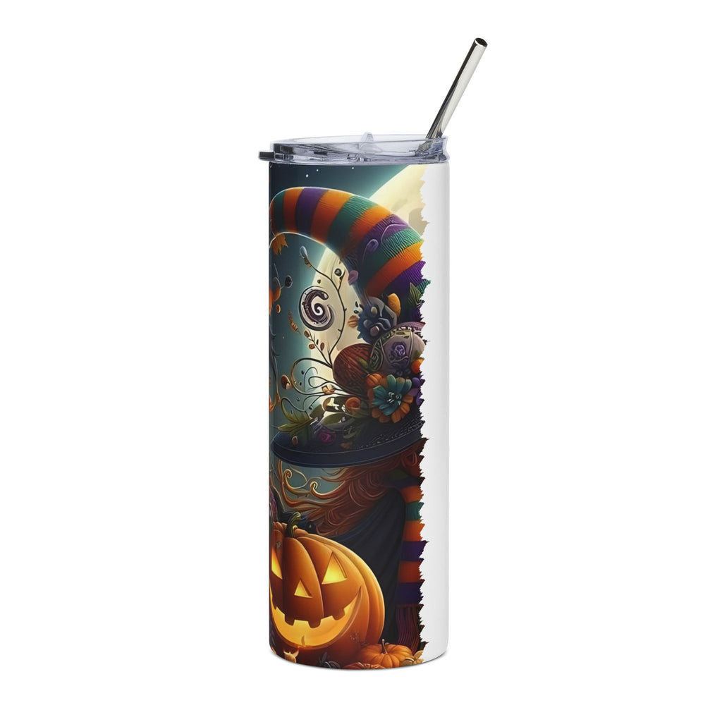 Personalized Halloween Stainless Steel Tumbler, 20oz | Customizable Travel Mug | Fall Coffee Cup | Seasonal Drinkware | Unique Gift Idea