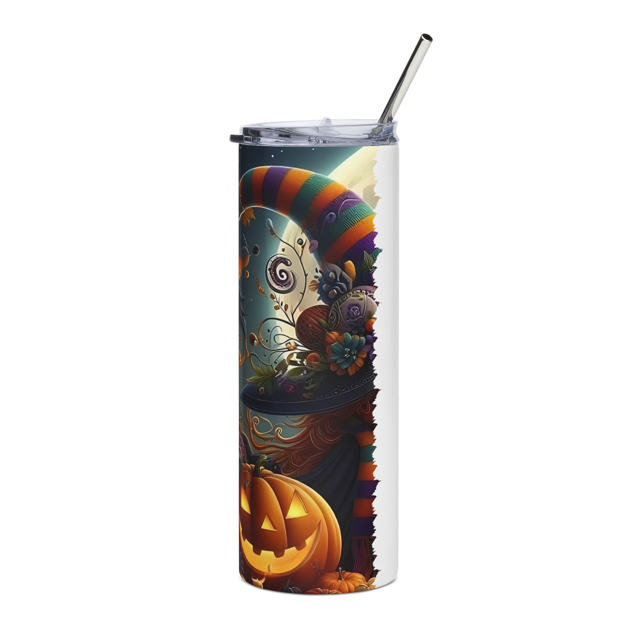 Personalized Halloween Stainless Steel Tumbler, 20oz | Customizable Travel Mug | Fall Coffee Cup | Seasonal Drinkware | Unique Gift Idea