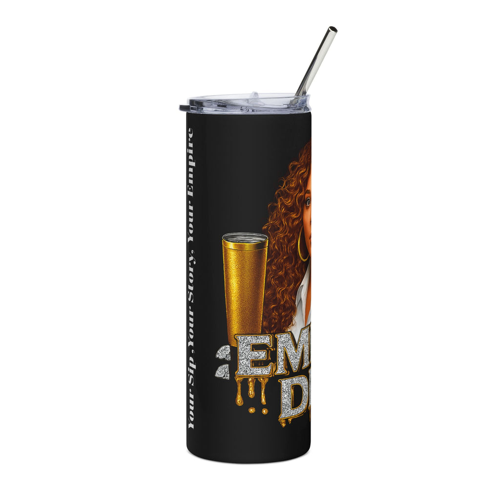 Empire Drip Glamorous Stainless Steel Tumbler with Sparkling Design.
