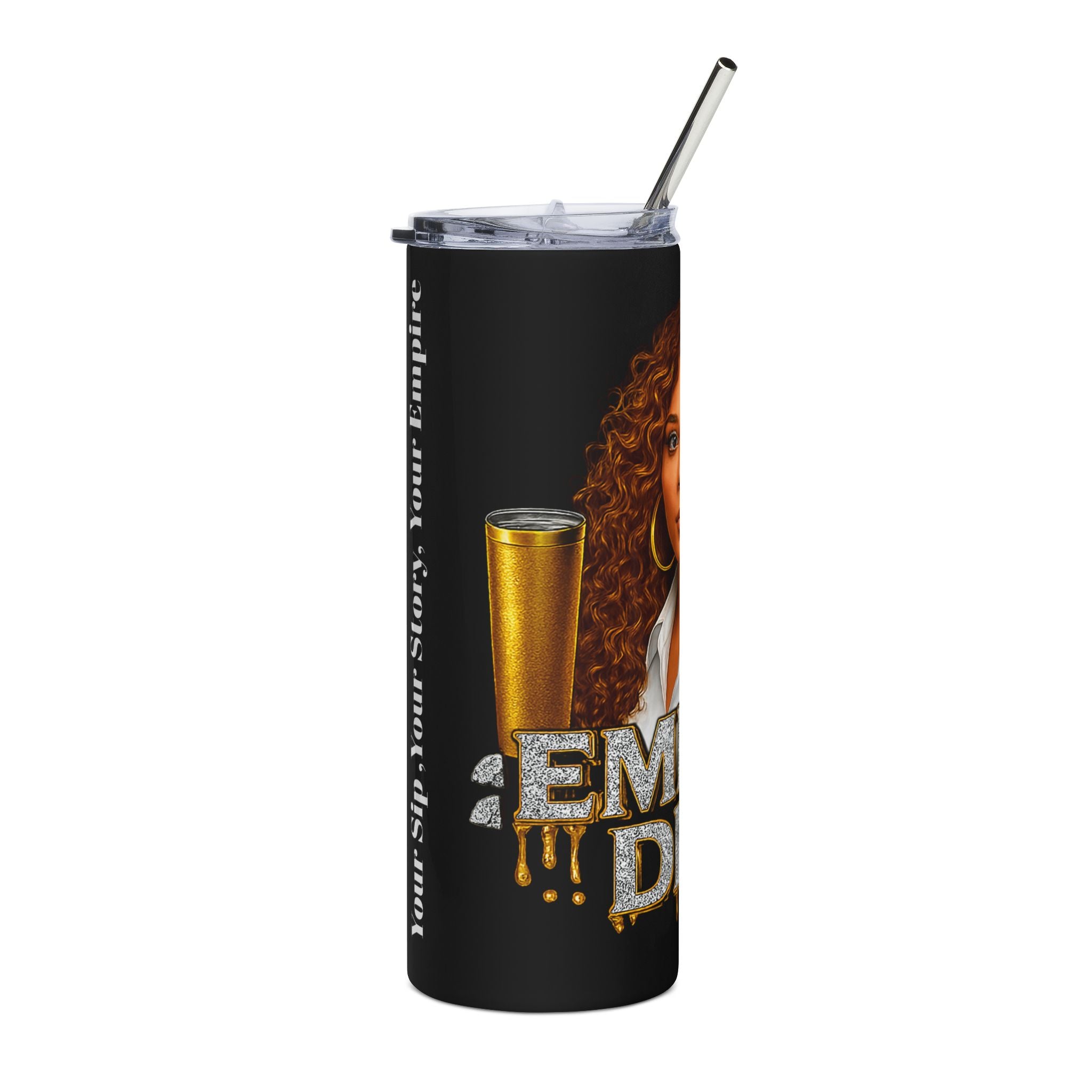 Empire Drip Glamorous Stainless Steel Tumbler with Sparkling Design.