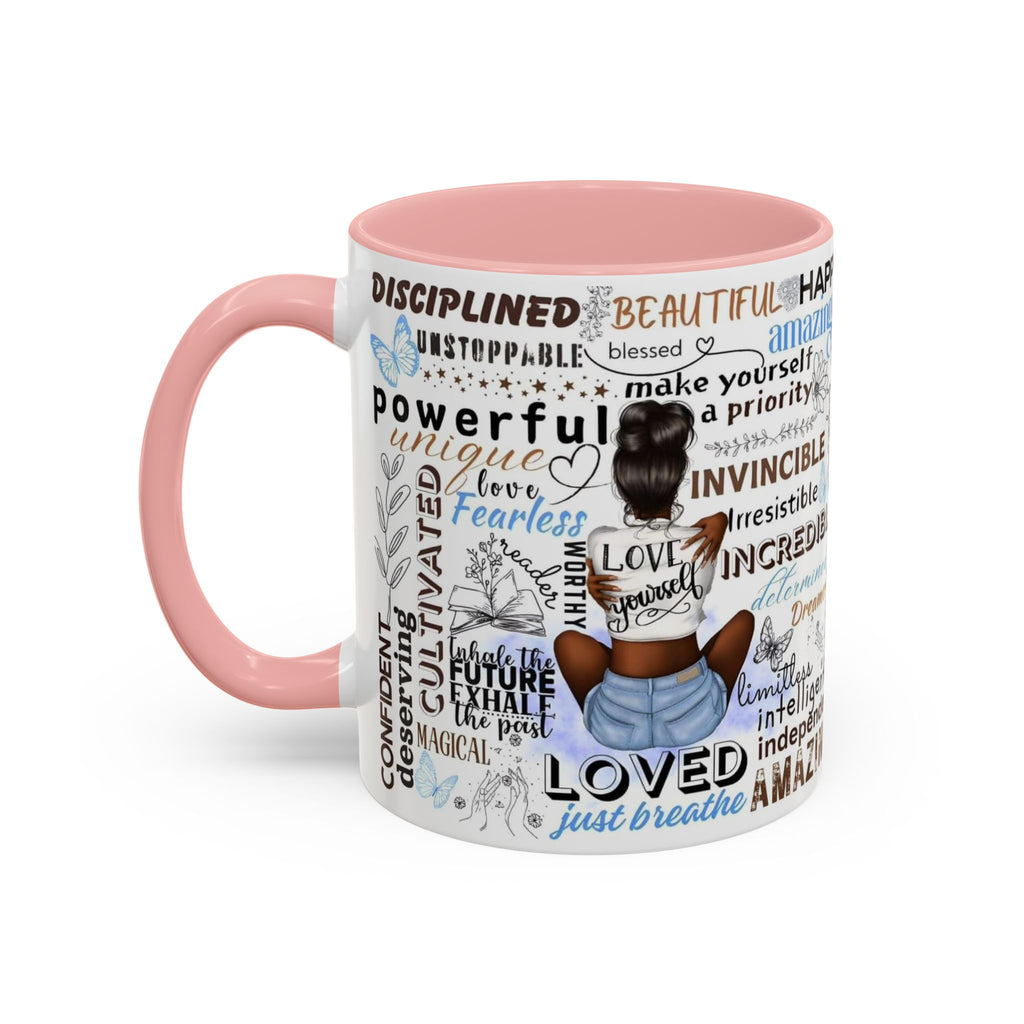 Empowering Affirmation Multi Color Coffee Mug, Motivational Drinkware, Self-Love Gift, Inspirational Kitchen Decor, Positive Vibes