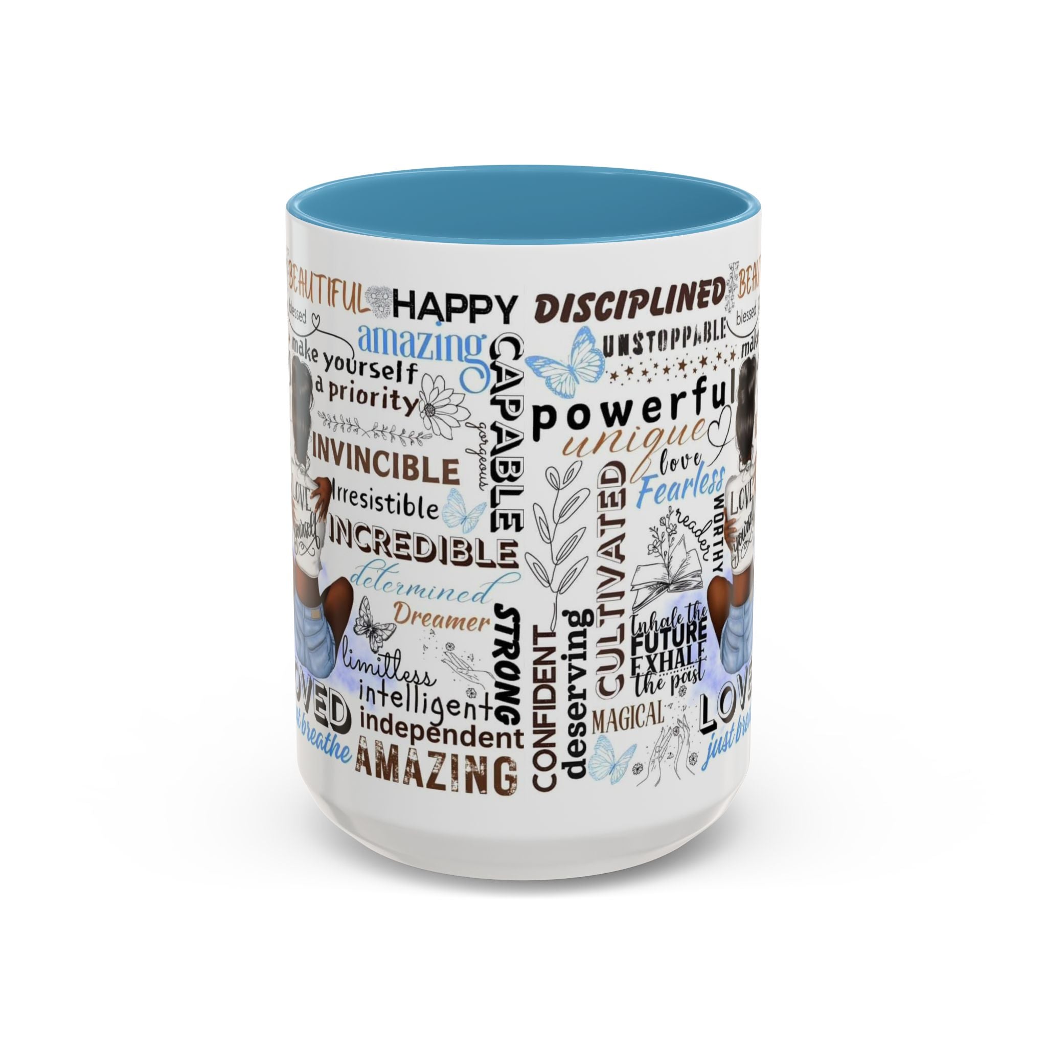 Empowering Affirmation Multi Color Coffee Mug, Motivational Drinkware, Self-Love Gift, Inspirational Kitchen Decor, Positive Vibes.