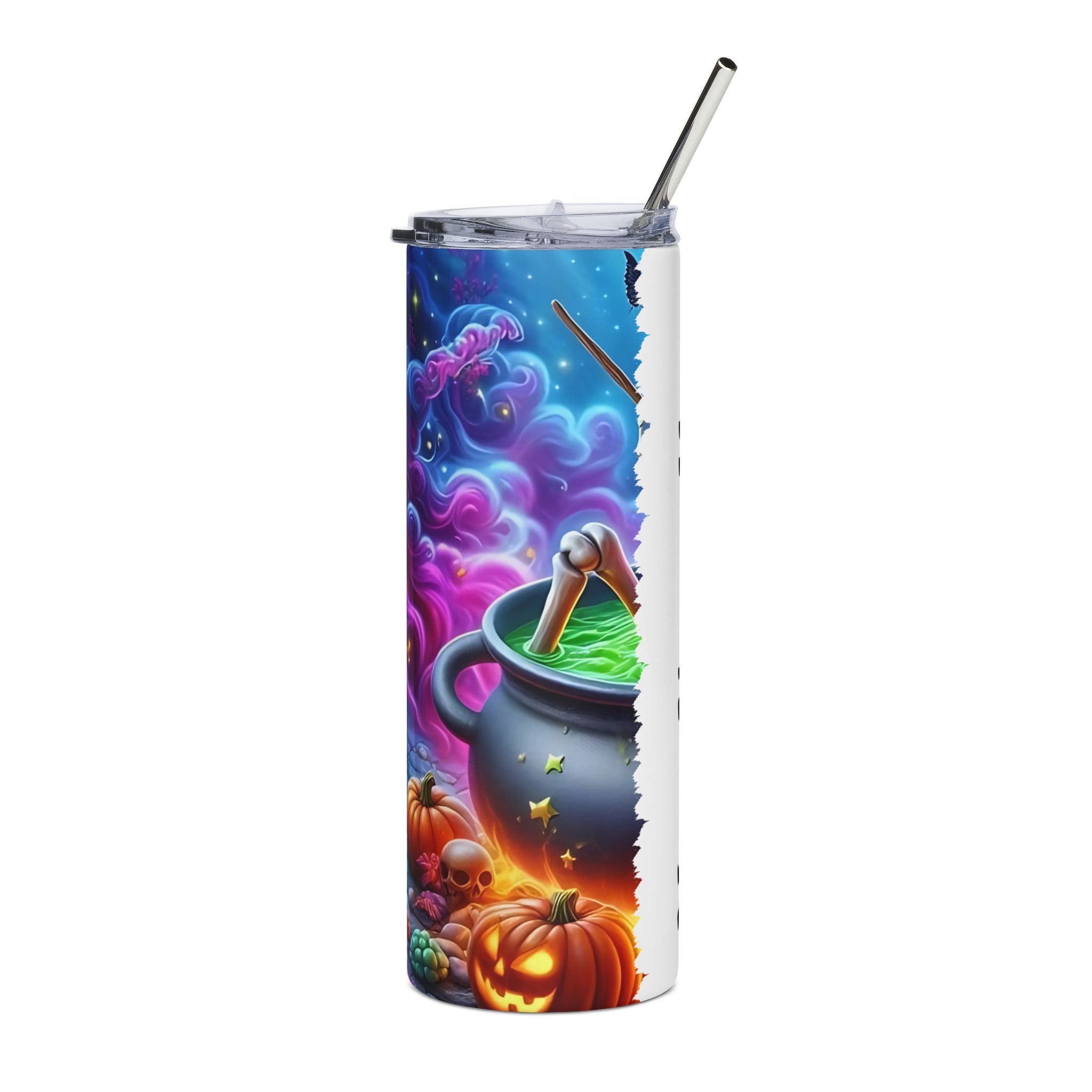 Personalized Halloween Tumbler, 20oz Stainless Steel, Custom Drinkware, Spooky Gifts, Fall Parties, Unique Halloween Decor, Colorful Tumbler