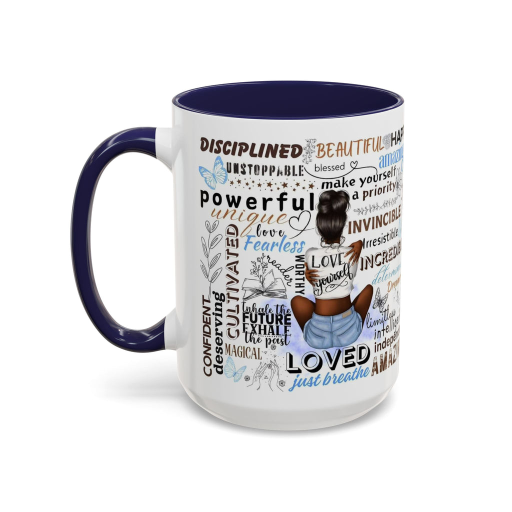 Empowering Affirmation Multi Color Coffee Mug, Motivational Drinkware, Self-Love Gift, Inspirational Kitchen Decor, Positive Vibes