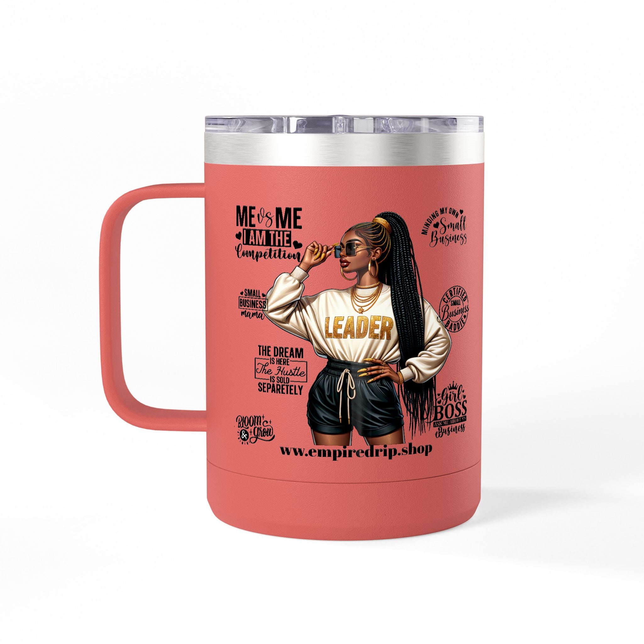 Work Hard Inspirational Coffee Mug Tumbler - Motivational Drinkware for Daily Inspiration.
