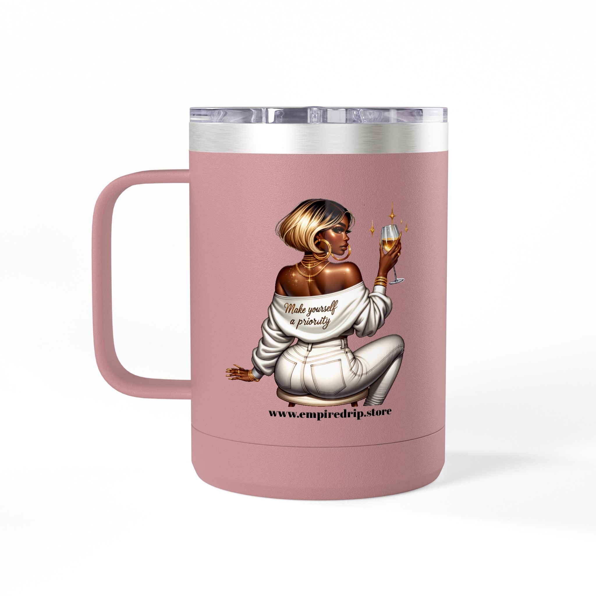 Small Business Mama Make Yourself A Priority Coffee Mug Tumbler - 15oz, Gift for Coffee Lovers