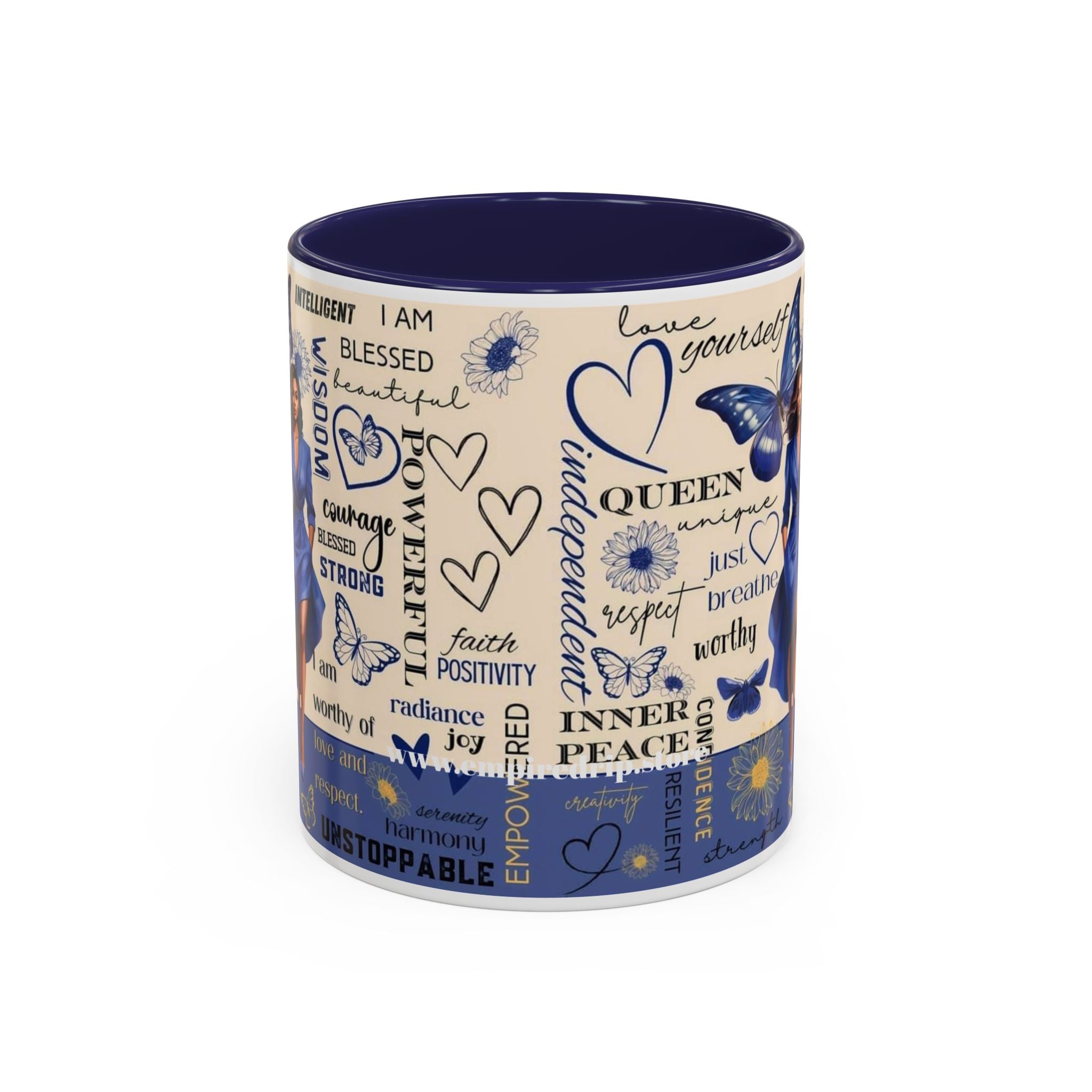 Empowering Accent Coffee Mug - Inspiring Quote Motivation and Self-Love, Perfect Gift for Holidays & Celebrations.