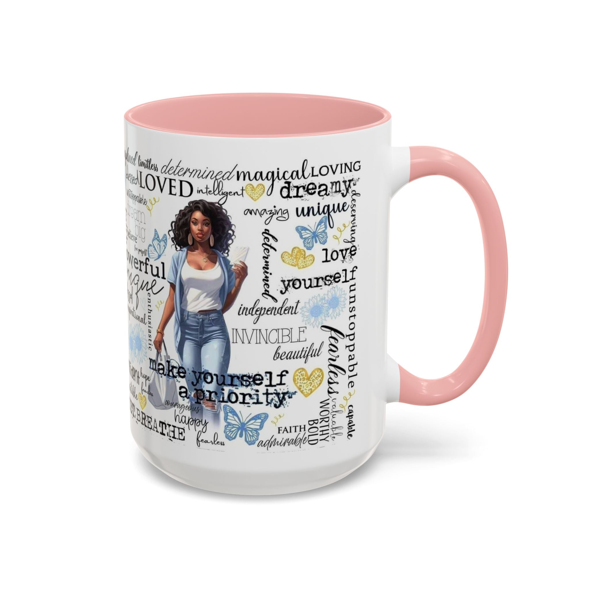 Empowering Inspirational Coffee Mug, Motivational Gift for Women, Unique Tea Cup, Affirmation Drinkware, Positive Vibes Mug