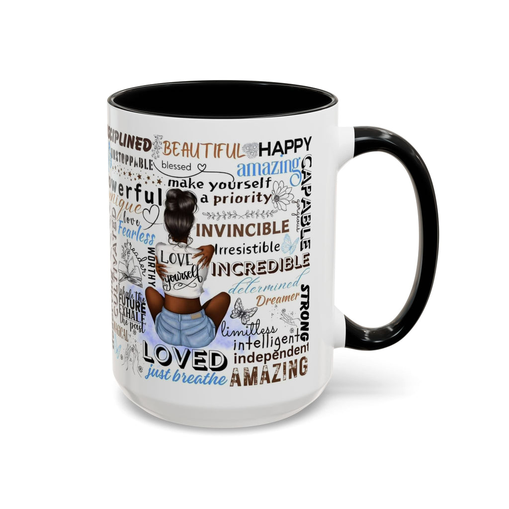 Empowering Affirmation Multi Color Coffee Mug, Motivational Drinkware, Self-Love Gift, Inspirational Kitchen Decor, Positive Vibes