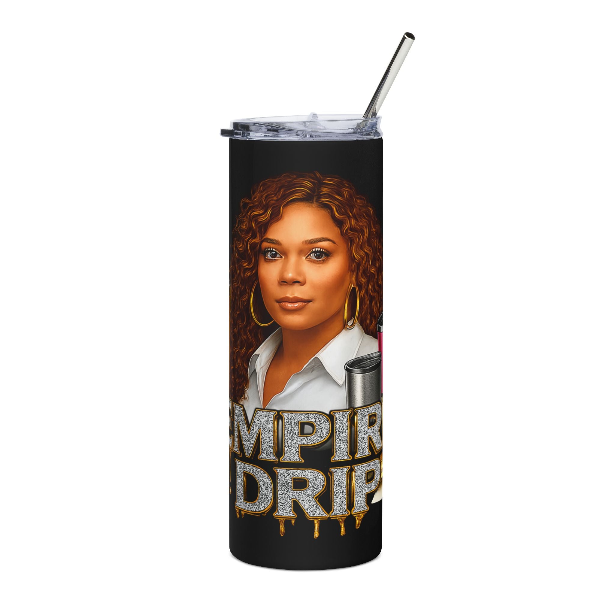 Empire Drip Glamorous Stainless Steel Tumbler with Sparkling Design.