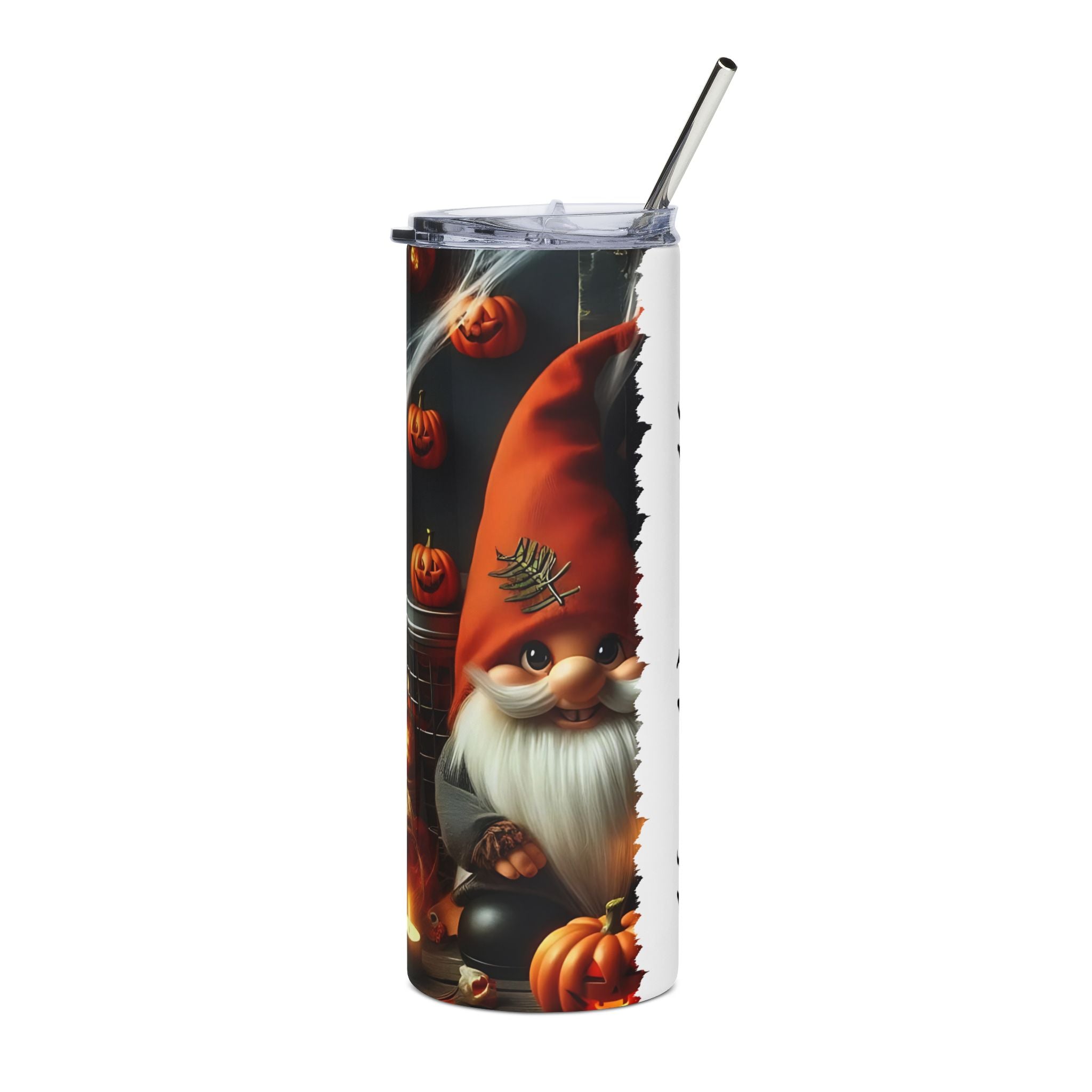 Personalized Halloween Gnome Tumbler | Custom 20oz Stainless Steel Drinkware, Gift for Fall, Spooky Season, Home Decor, Treat Yourself