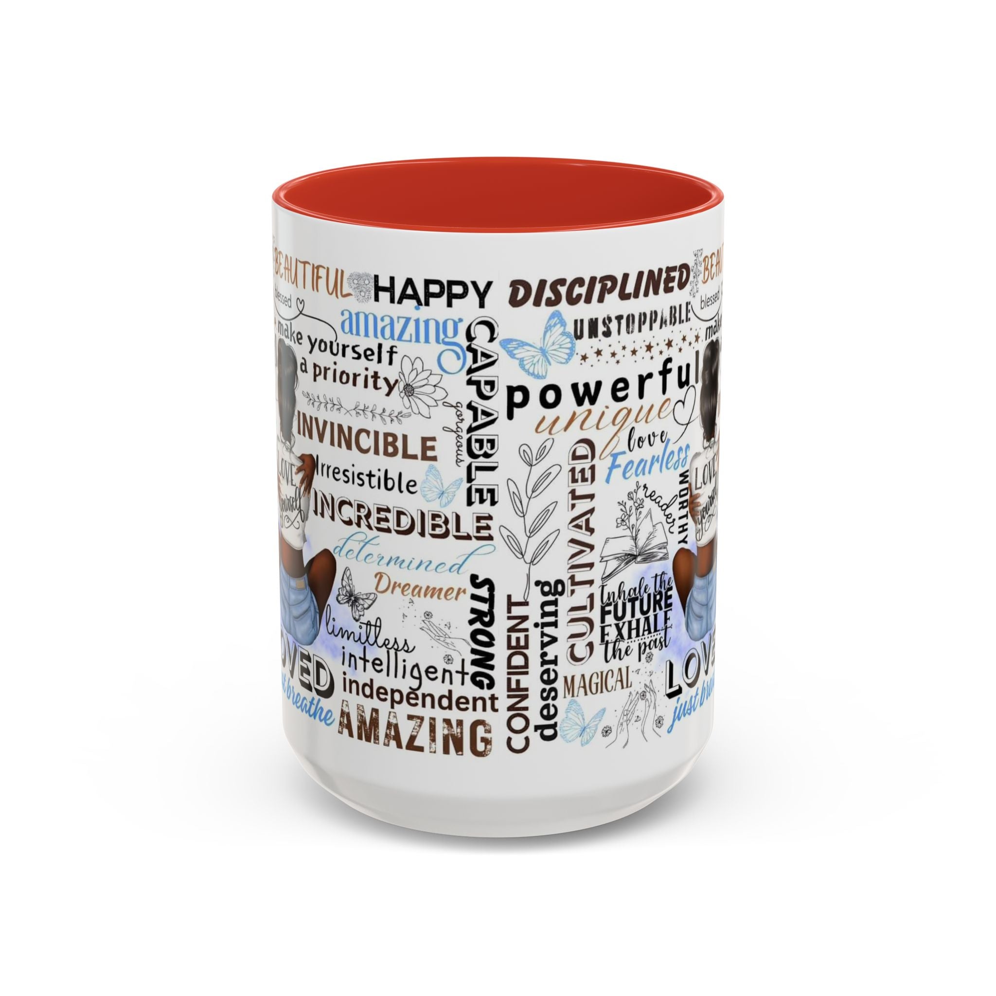Empowering Affirmation Multi Color Coffee Mug, Motivational Drinkware, Self-Love Gift, Inspirational Kitchen Decor, Positive Vibes.