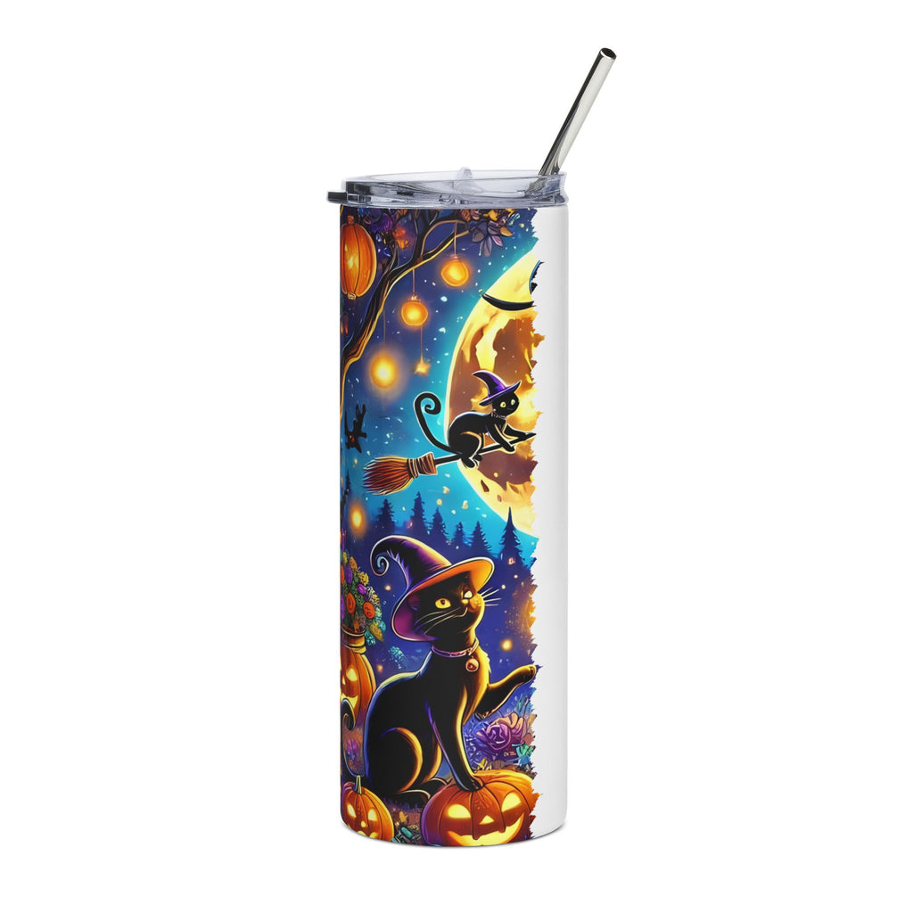 Spooky Cat Halloween Tumbler | Personalized Stainless Steel Travel Mug for Hot or Cold Beverages | Gifts for Cat Lovers, Halloween [...]