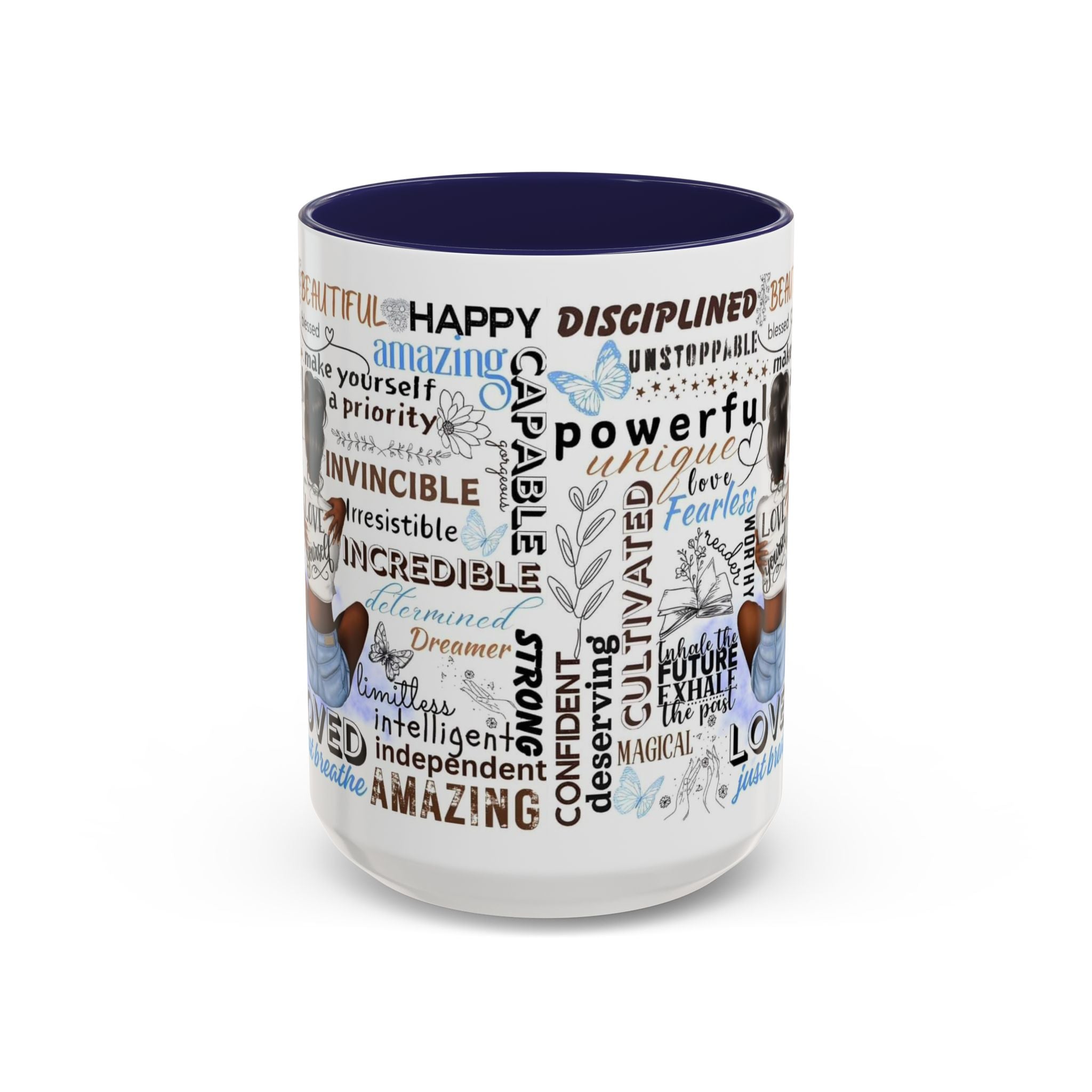 Empowering Affirmation Multi Color Coffee Mug, Motivational Drinkware, Self-Love Gift, Inspirational Kitchen Decor, Positive Vibes.