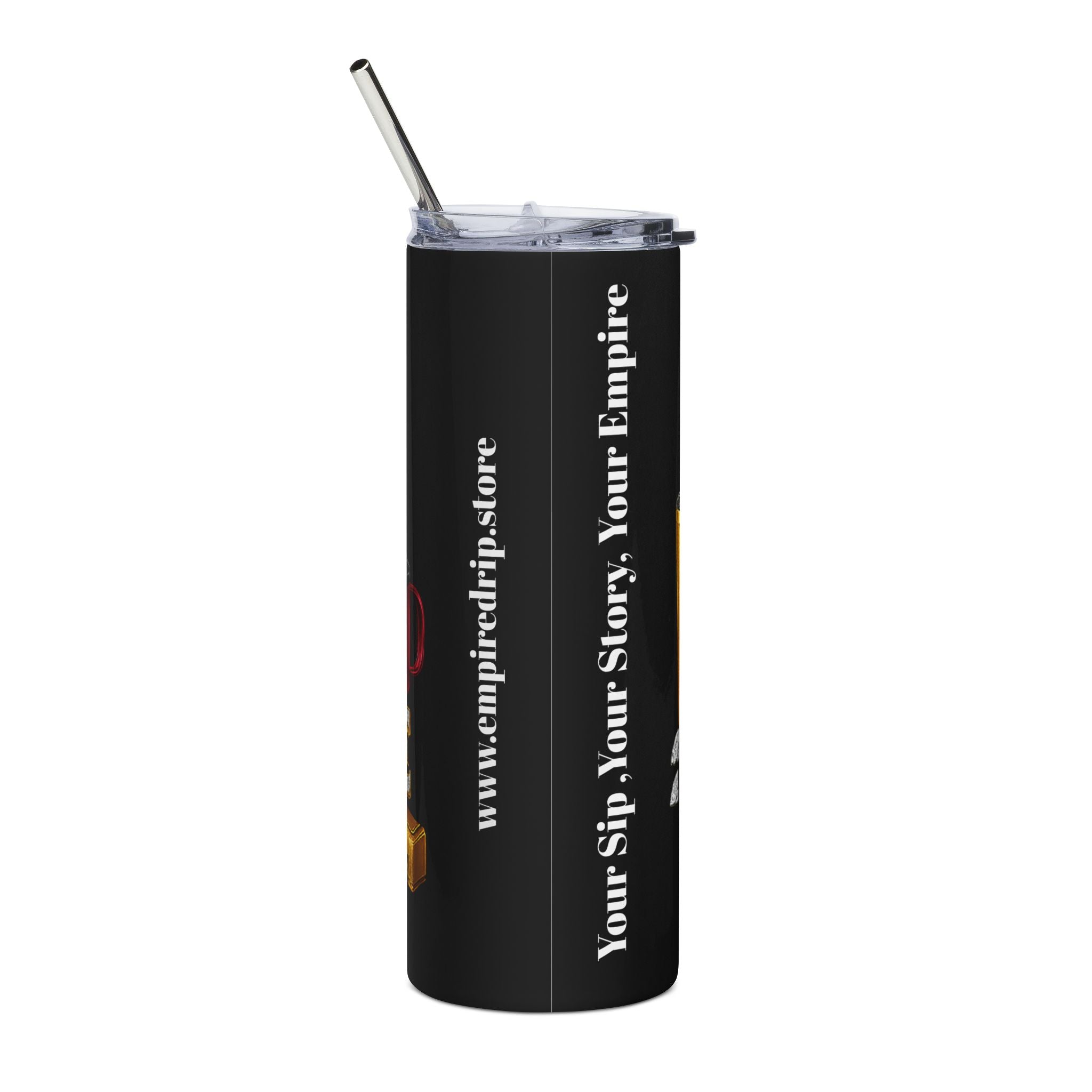 Empire Drip Glamorous Stainless Steel Tumbler with Sparkling Design.