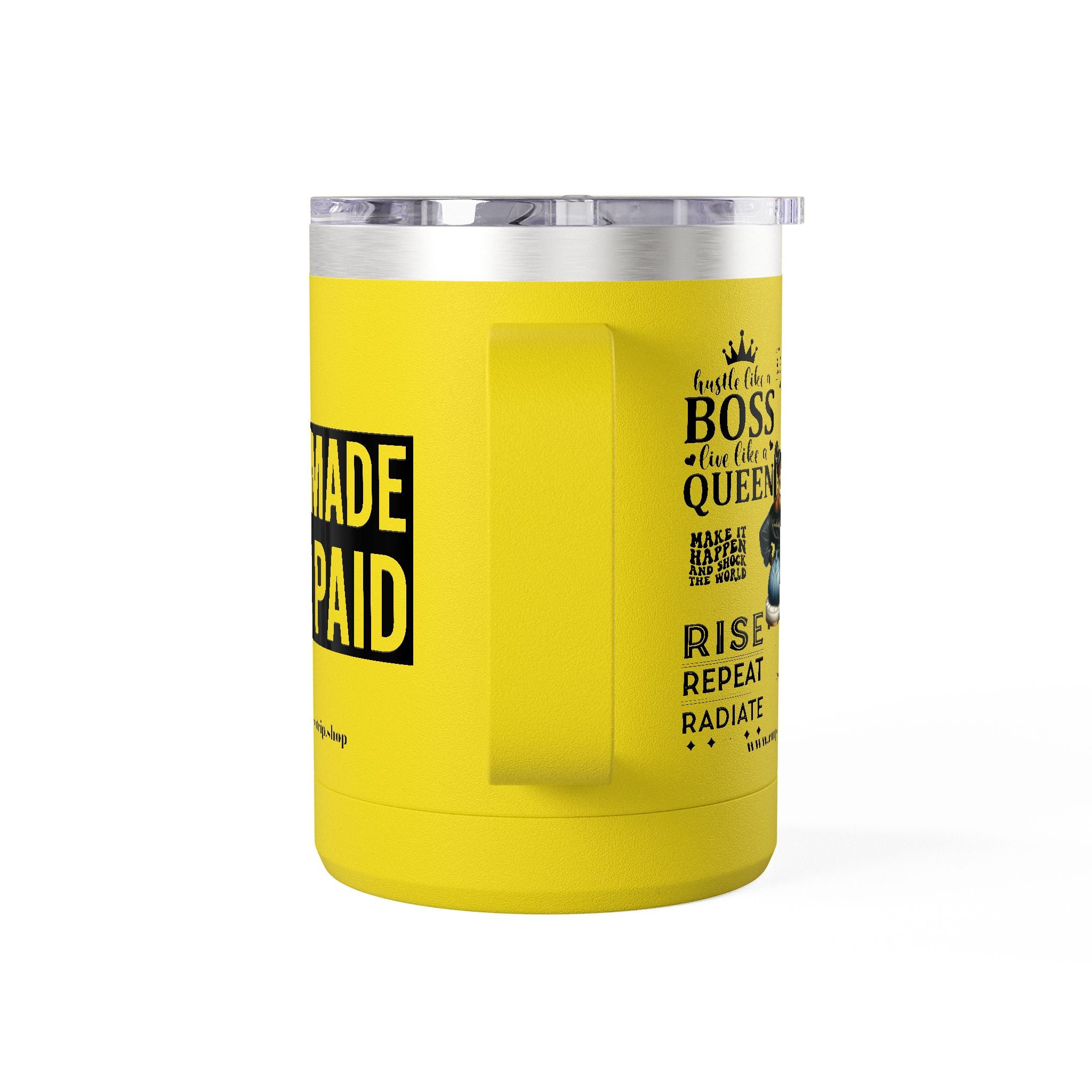 Self Made Self Paid Coffee Tumbler | Stylish Motivational Mug for Entrepreneurs | Perfect Gift for Bosses and Go-Getters.