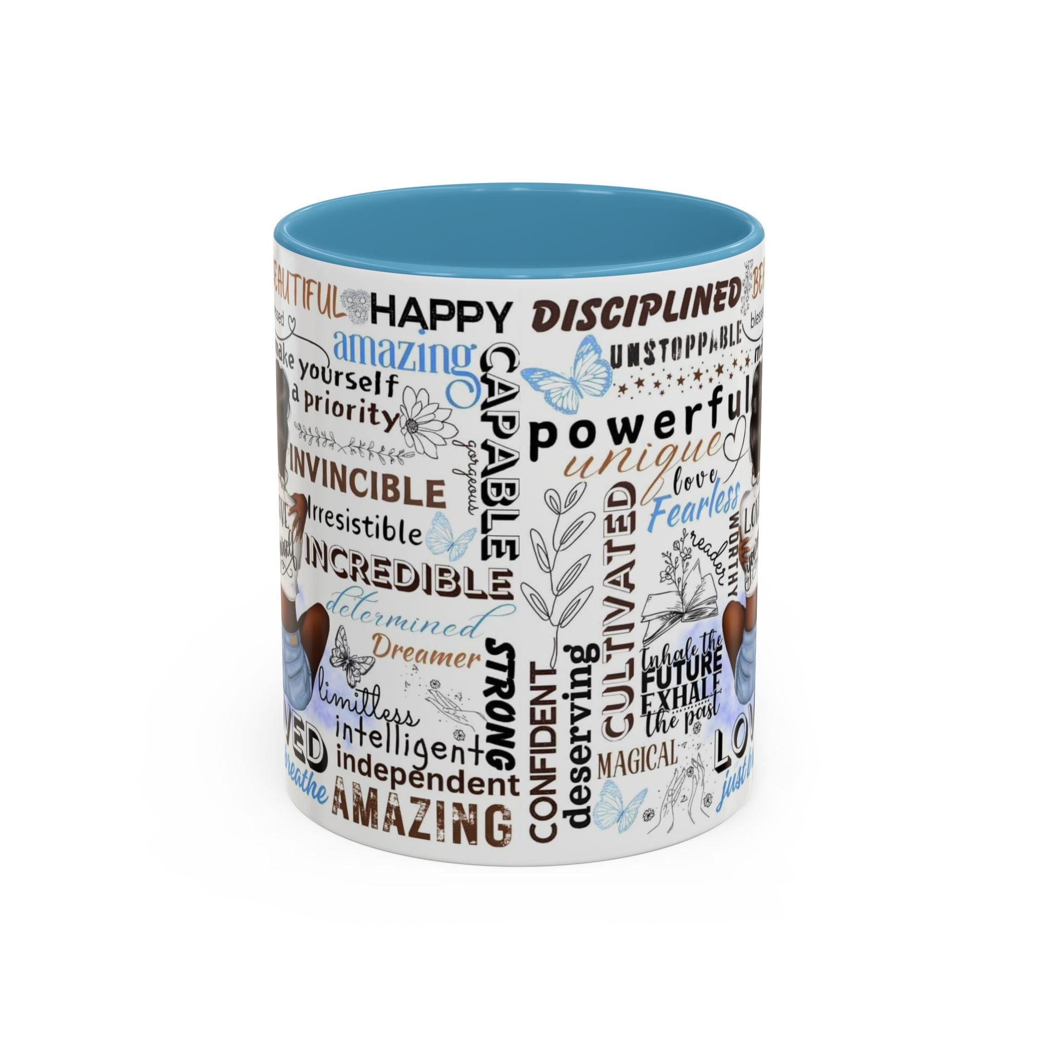 Empowering Affirmation Multi Color Coffee Mug, Motivational Drinkware, Self-Love Gift, Inspirational Kitchen Decor, Positive Vibes.