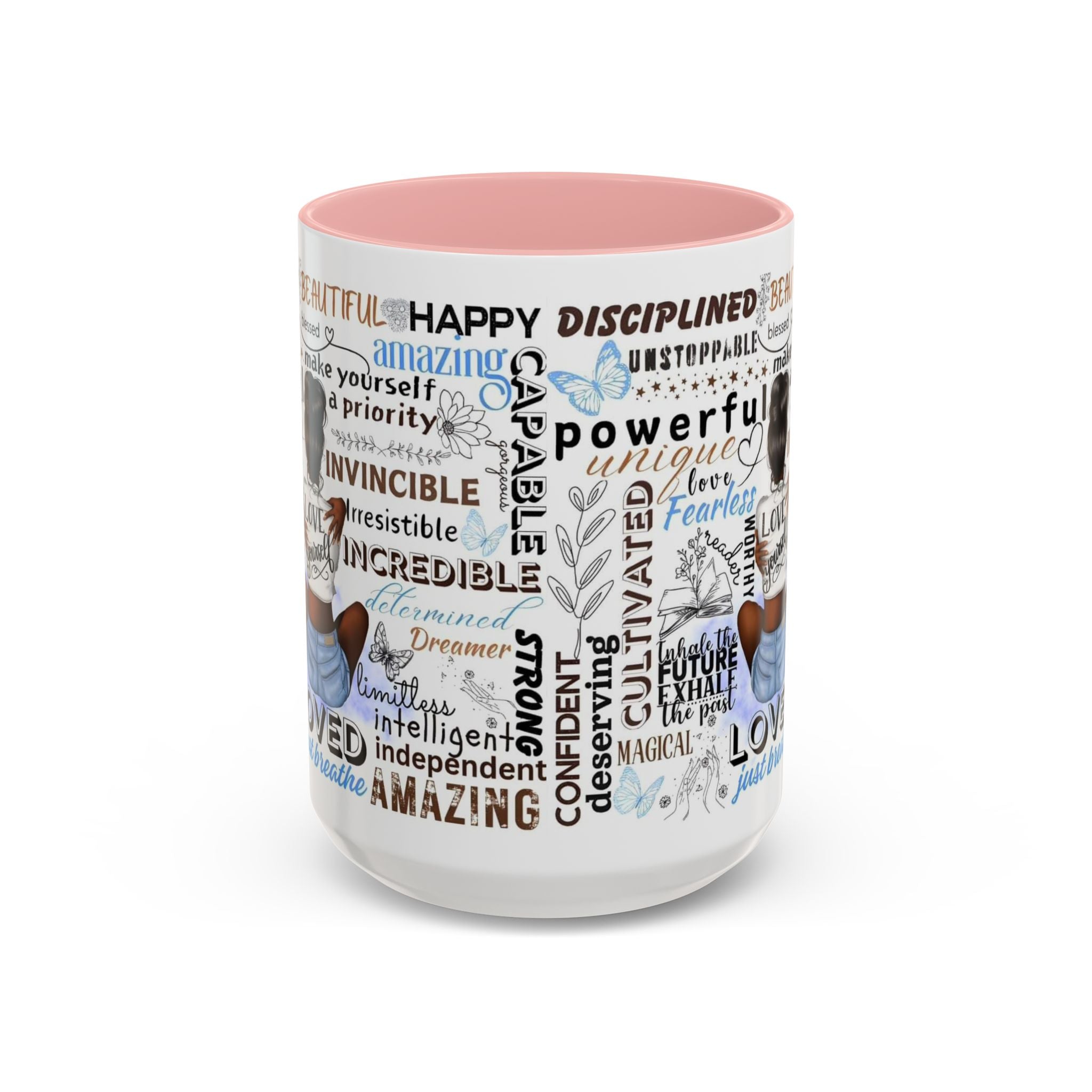 Empowering Affirmation Multi Color Coffee Mug, Motivational Drinkware, Self-Love Gift, Inspirational Kitchen Decor, Positive Vibes.