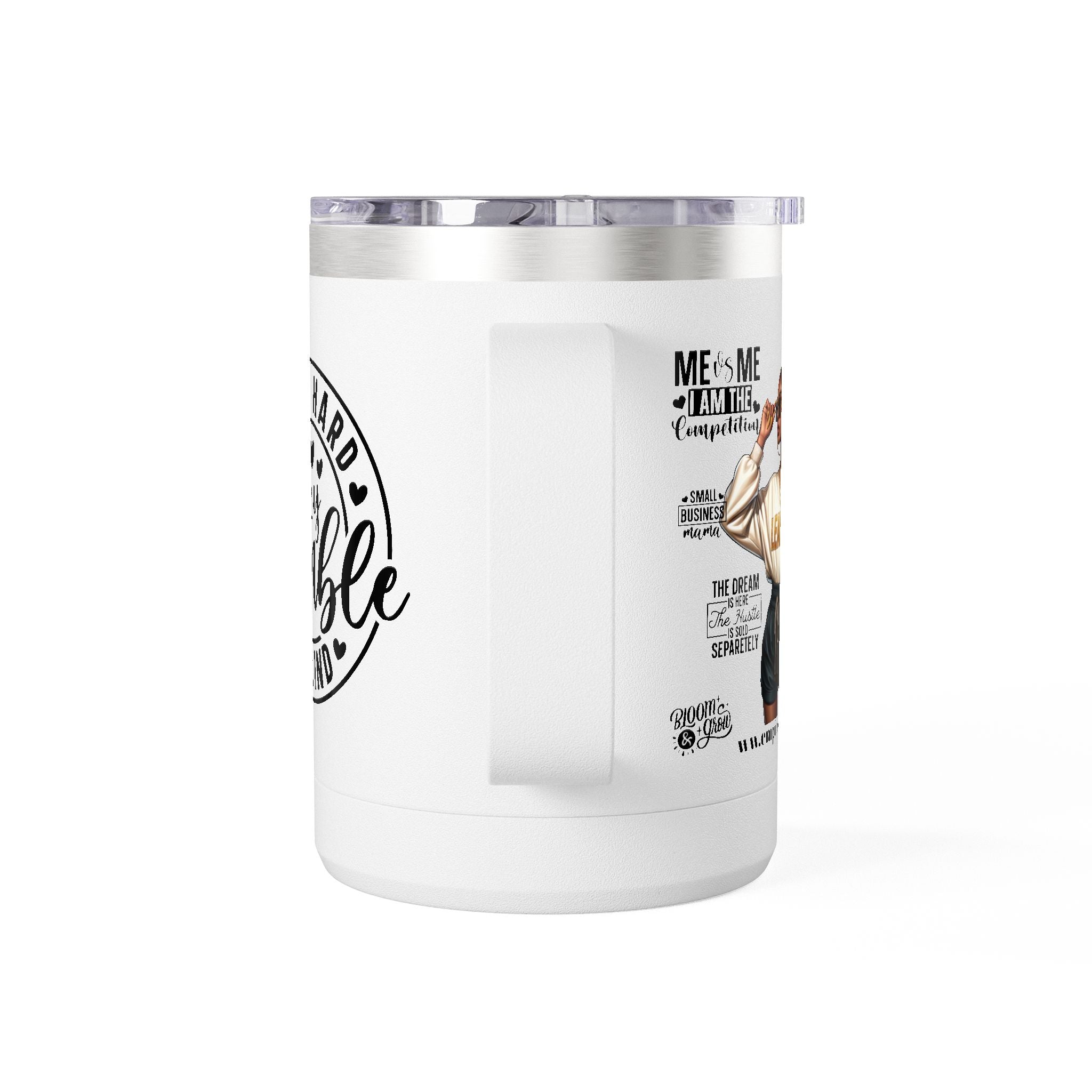 Work Hard Inspirational Coffee Mug Tumbler - Motivational Drinkware for Daily Inspiration.