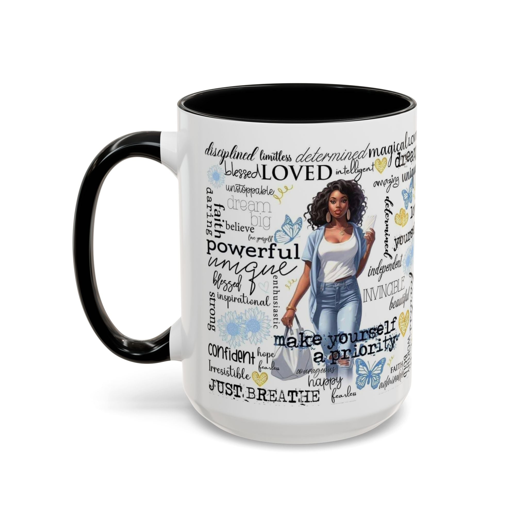 Empowering Inspirational Coffee Mug, Motivational Gift for Women, Unique Tea Cup, Affirmation Drinkware, Positive Vibes Mug