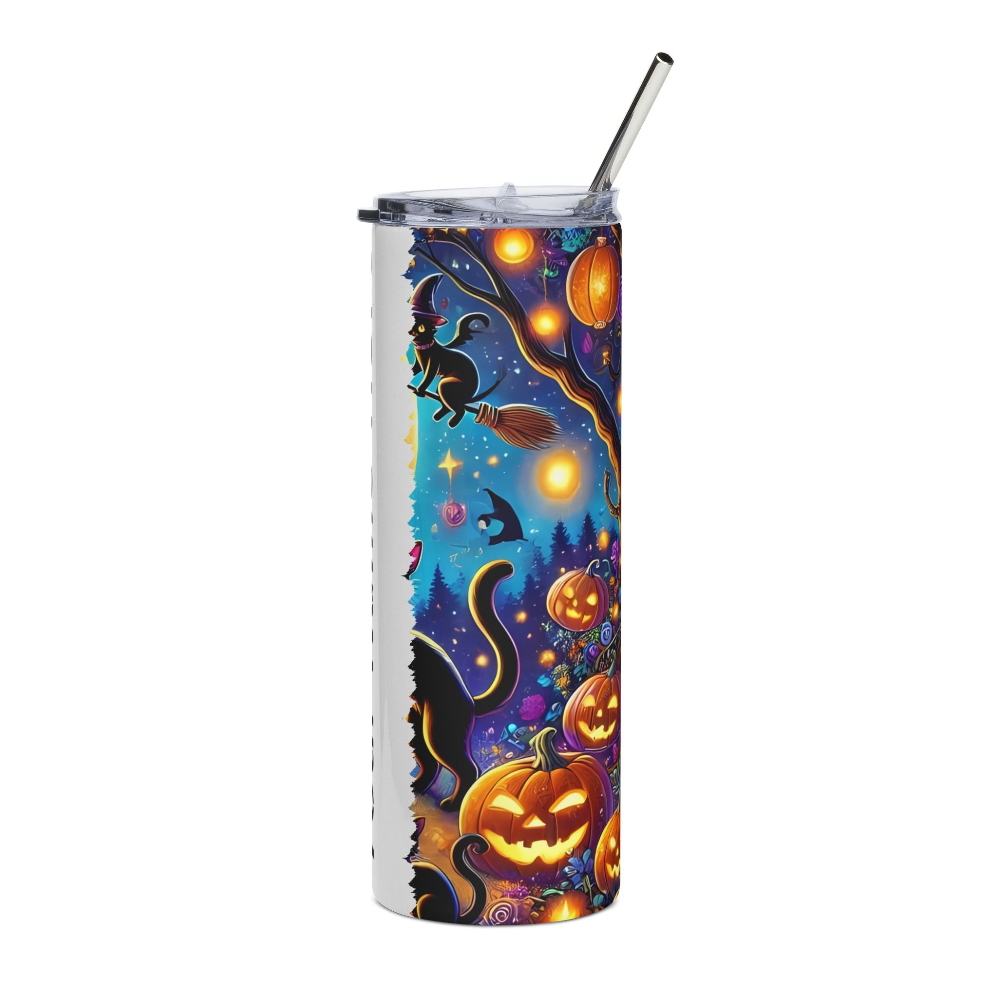 Spooky Cat Halloween Tumbler | Personalized Stainless Steel Travel Mug for Hot or Cold Beverages | Gifts for Cat Lovers, Halloween [...]